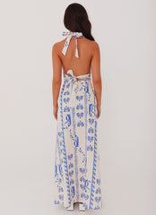 Sky Linen Maxi Dress