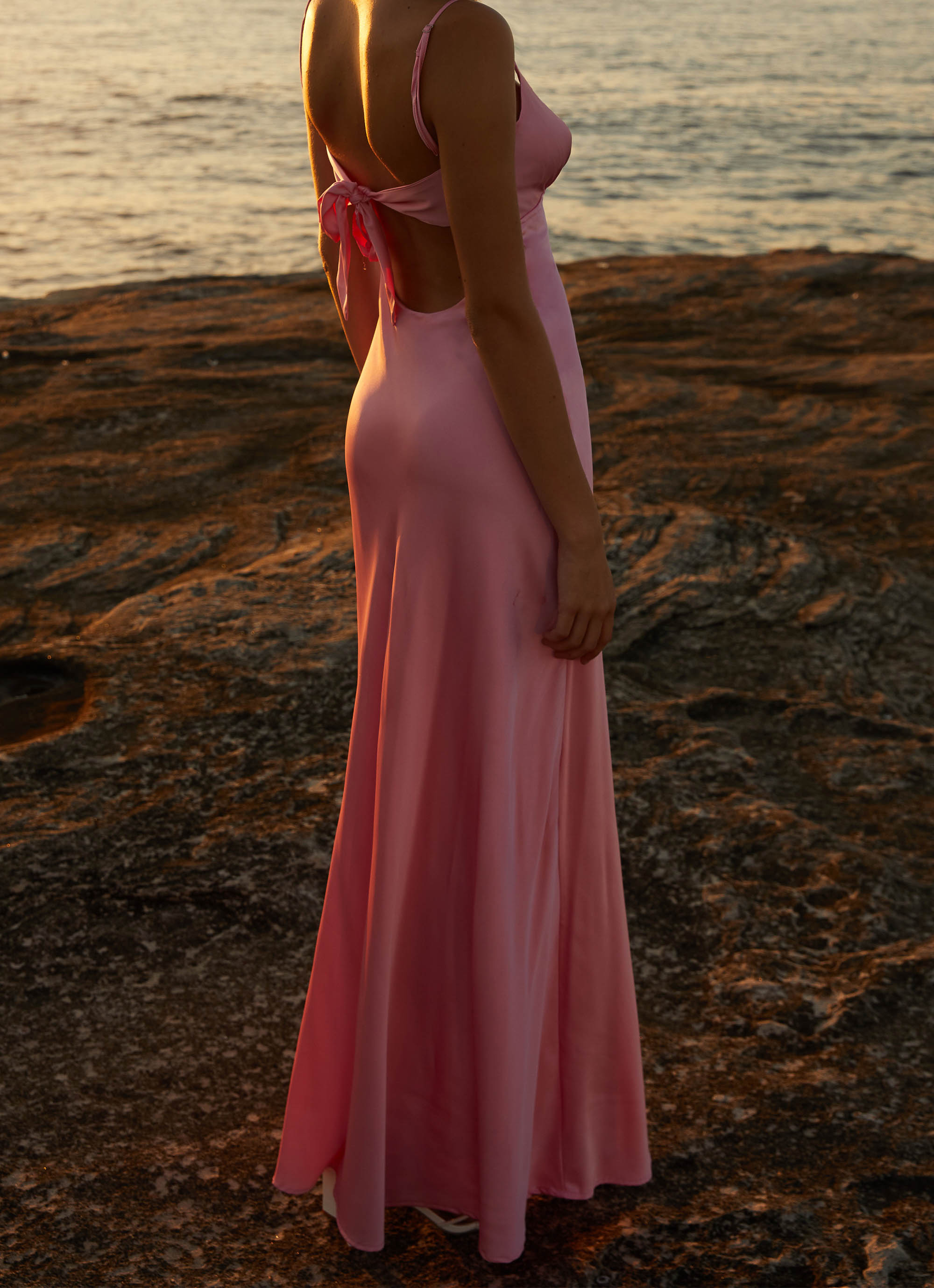 Flora Satin Maxi Dress