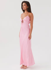 Flora Satin Maxi Dress