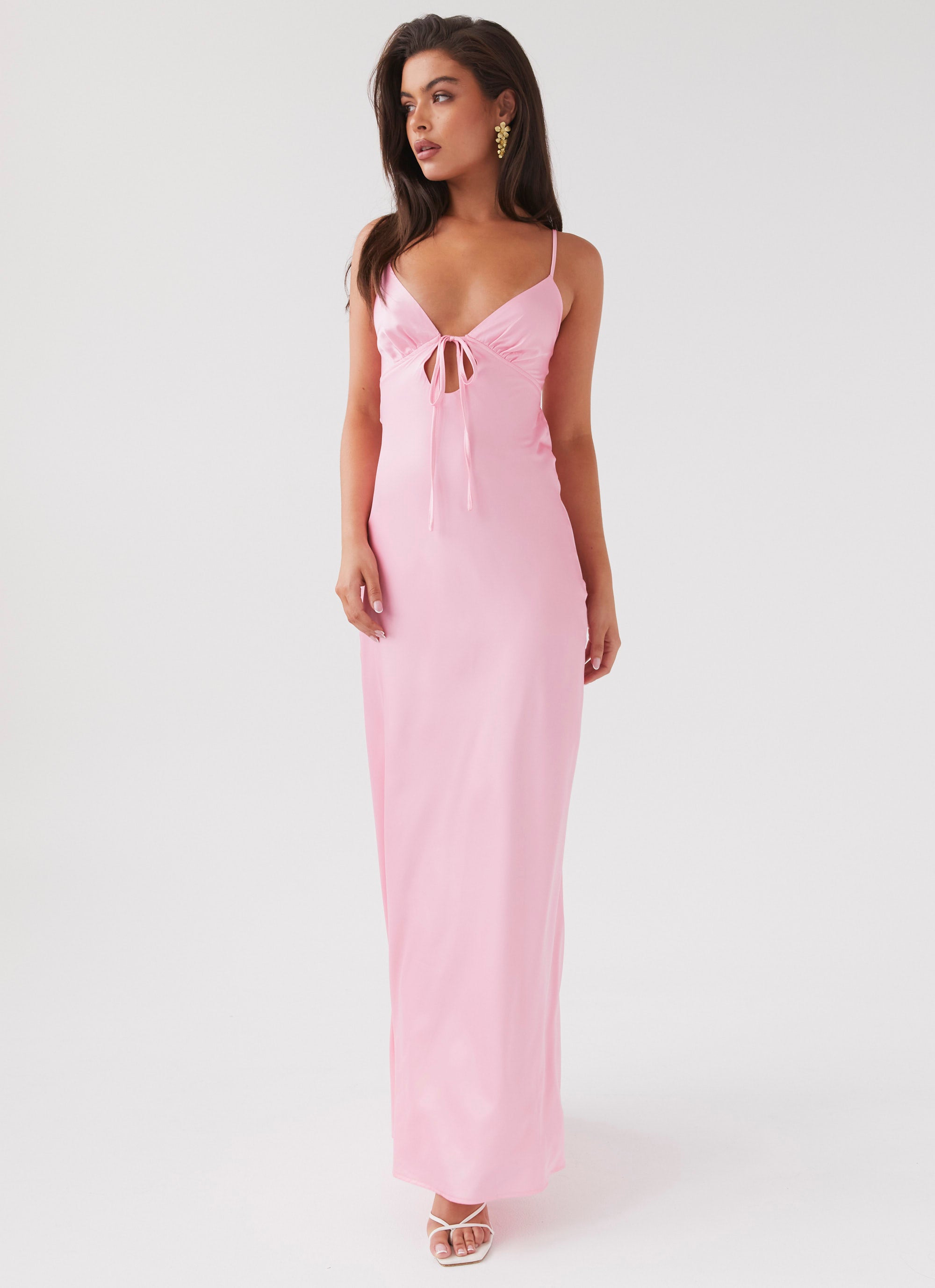 Flora Satin Maxi Dress