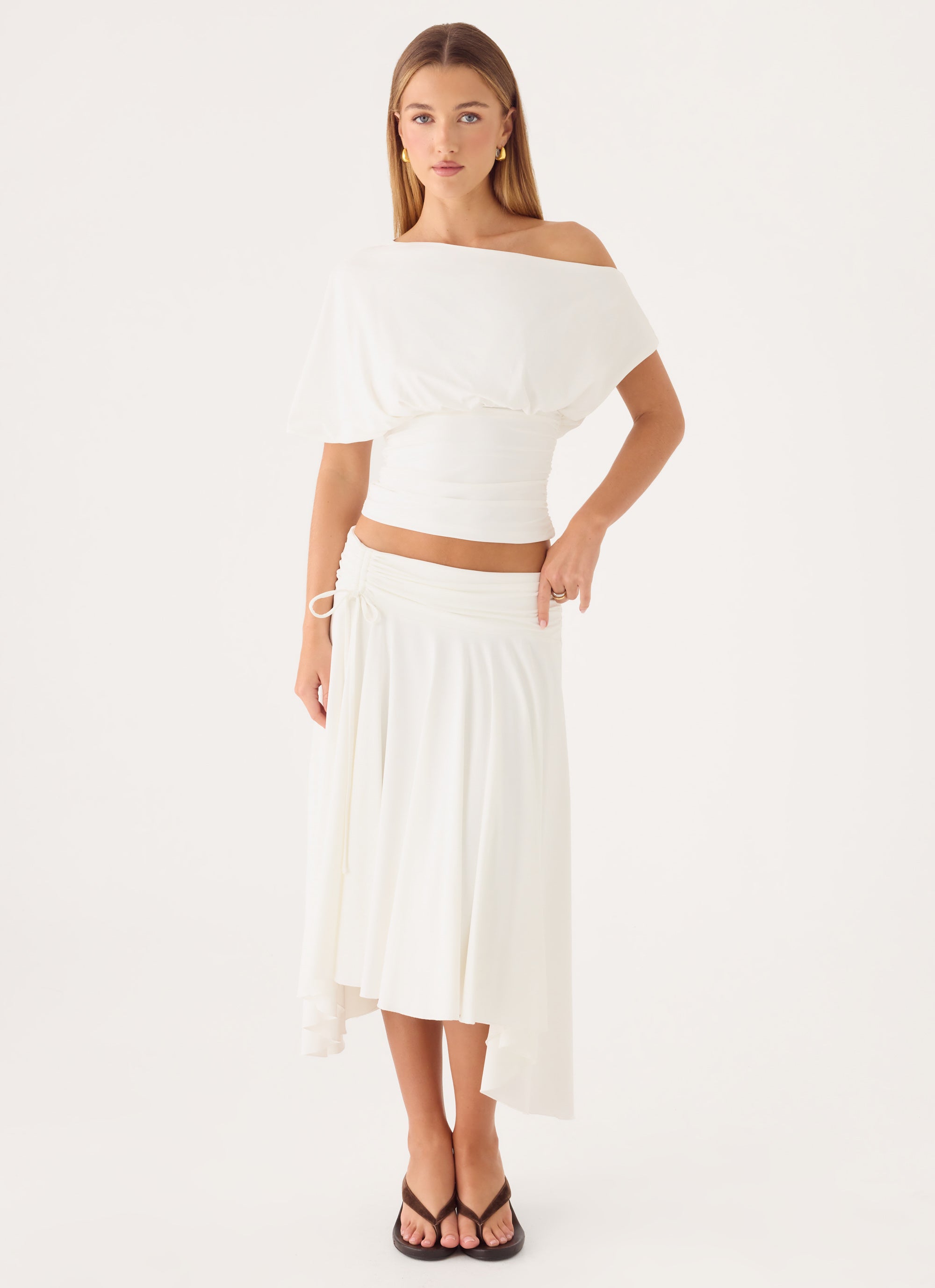 Perrie Asymmetrical Midi Skirt