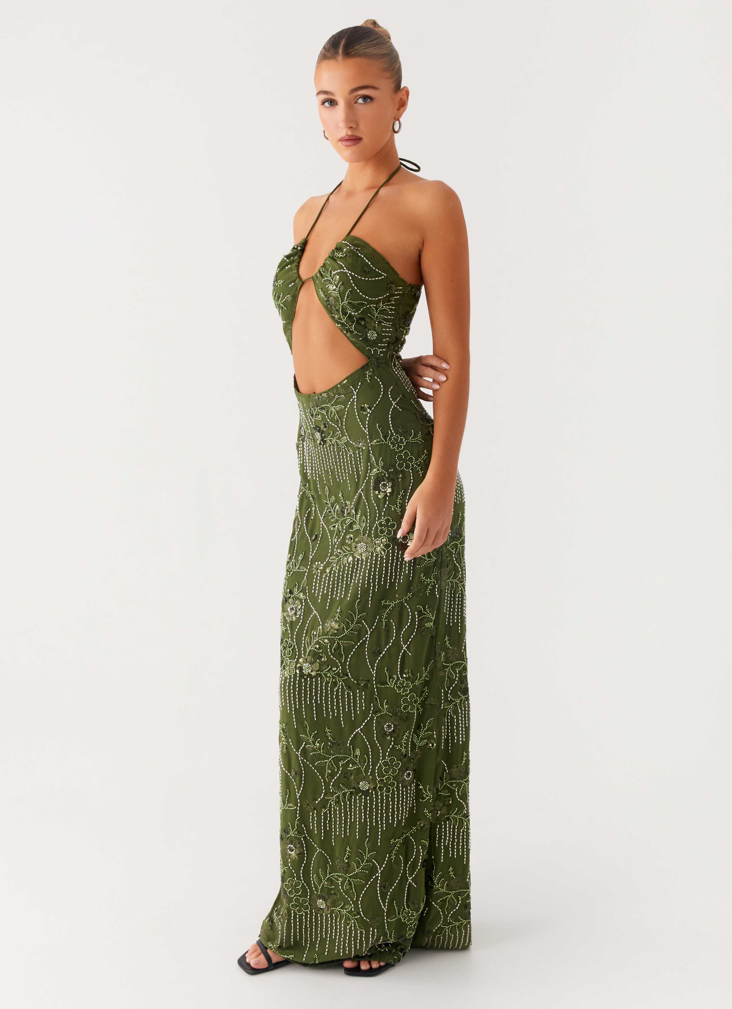 Phoenicia Beaded Maxi Dress