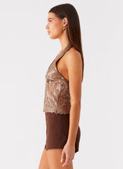 Reyce Sequin Top