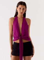 Right Back Halter Top