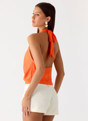 Right Back Halter Top