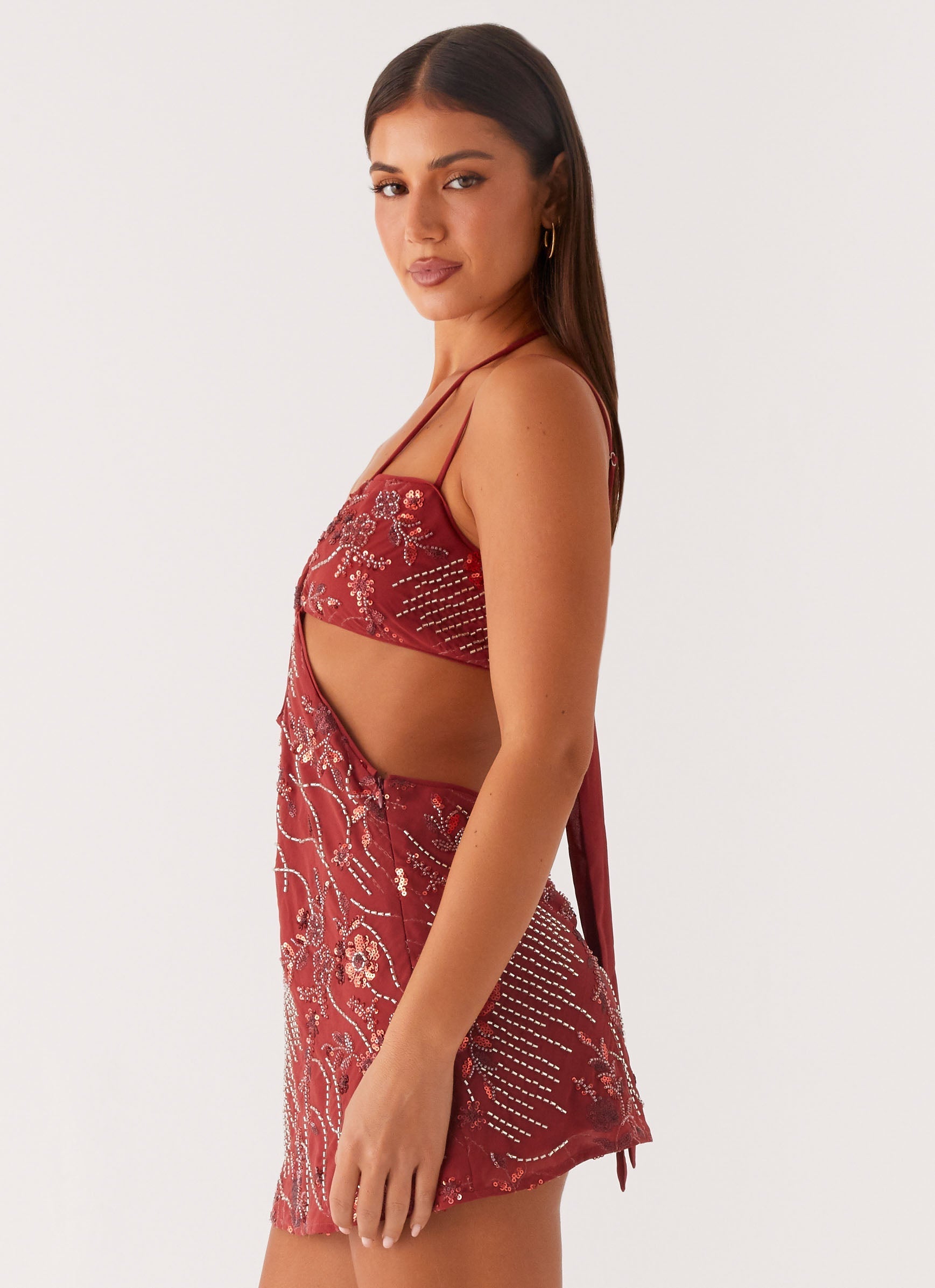 Sahara Nights Beaded Mini Dress