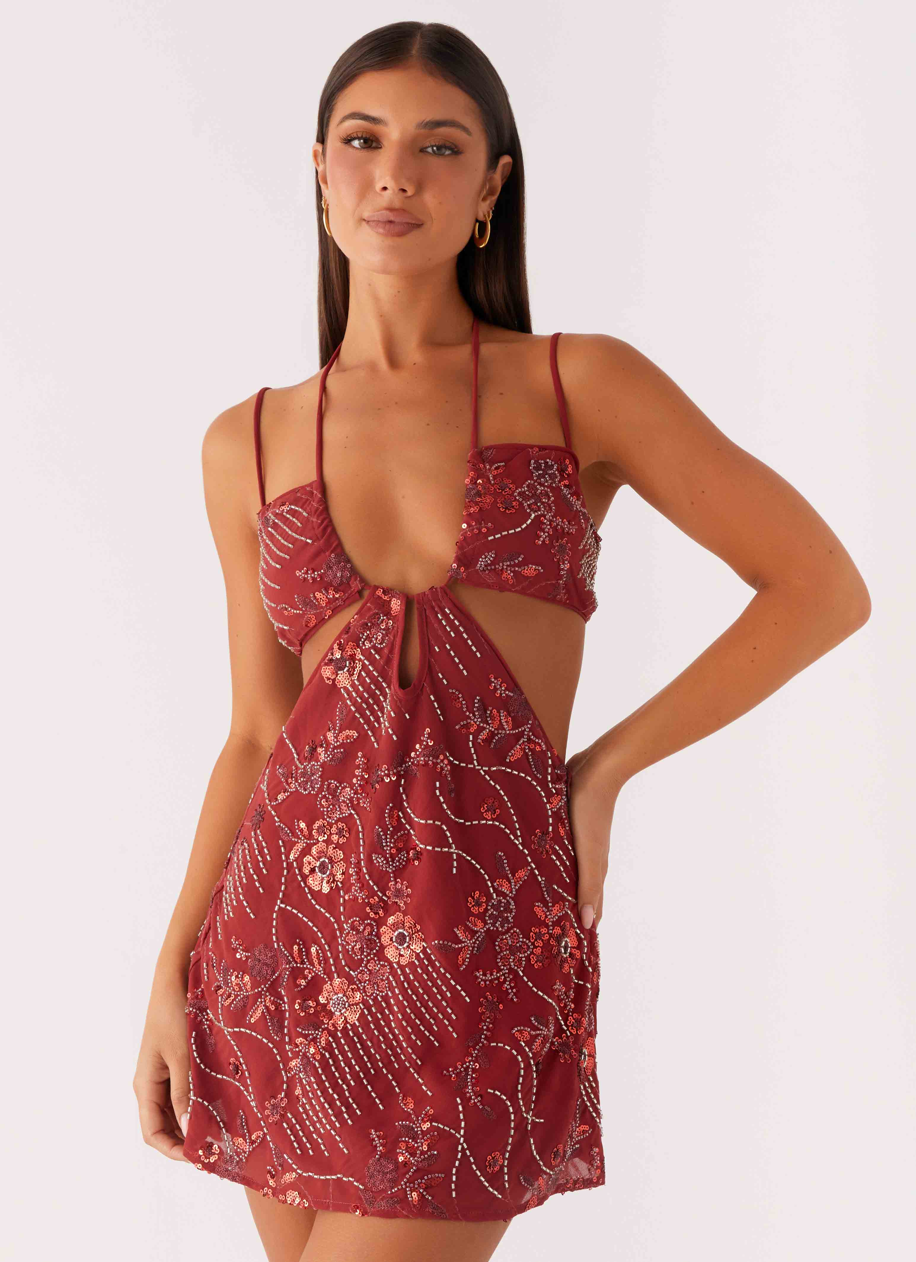 Sahara Nights Beaded Mini Dress