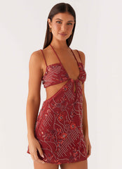 Sahara Nights Beaded Mini Dress