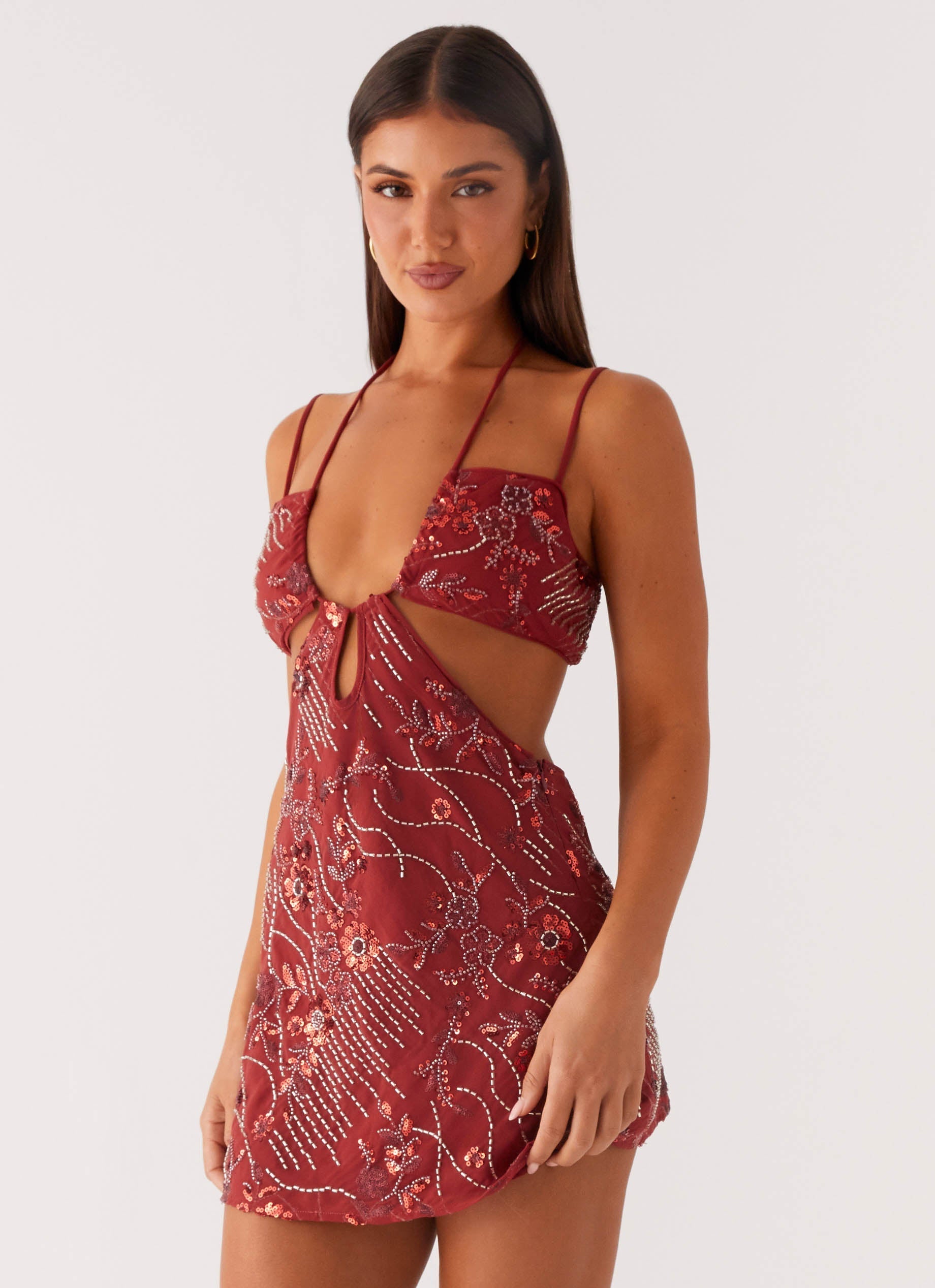 Sahara Nights Beaded Mini Dress