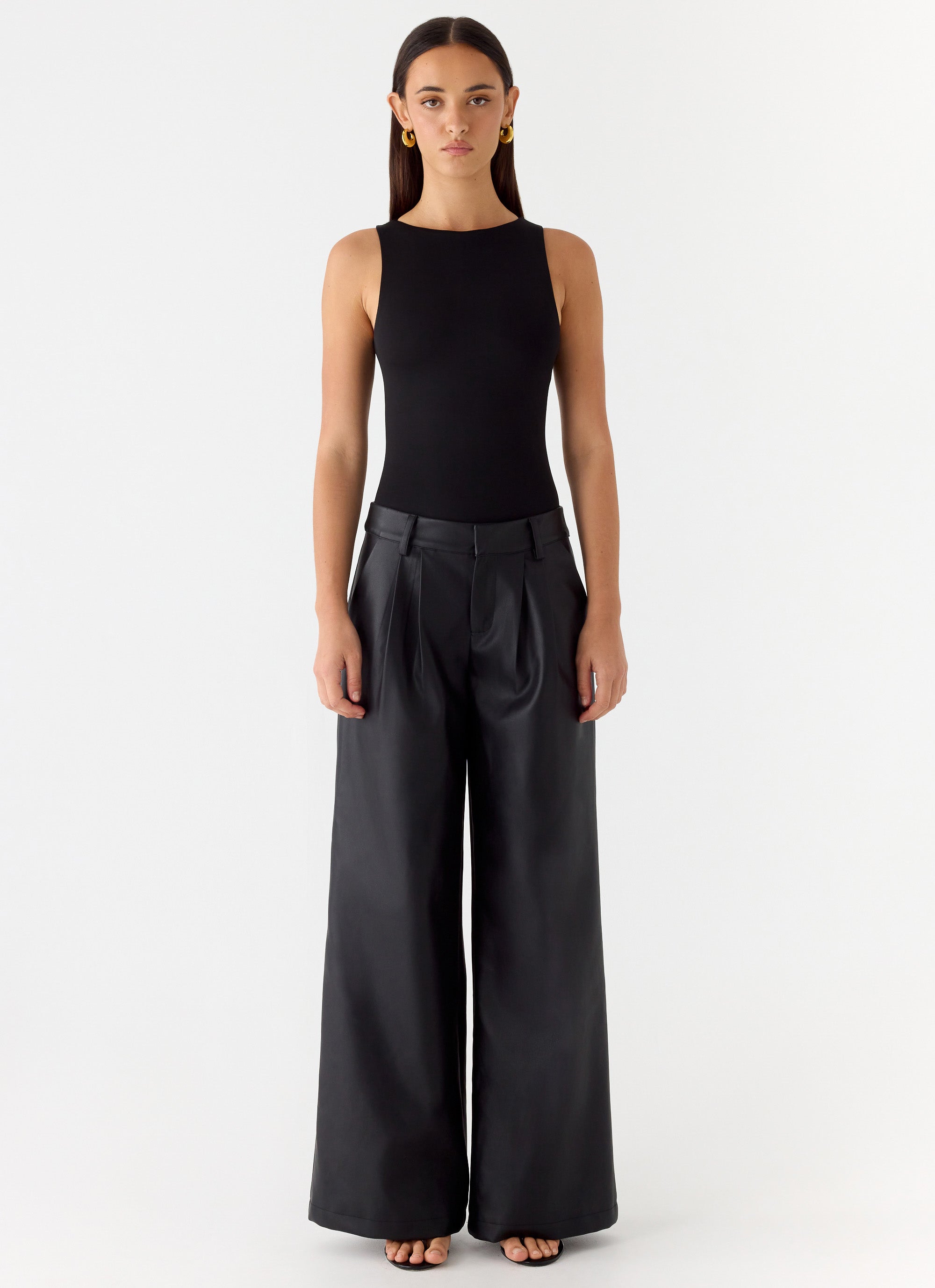 Samuel Low Rise Faux Leather Pants