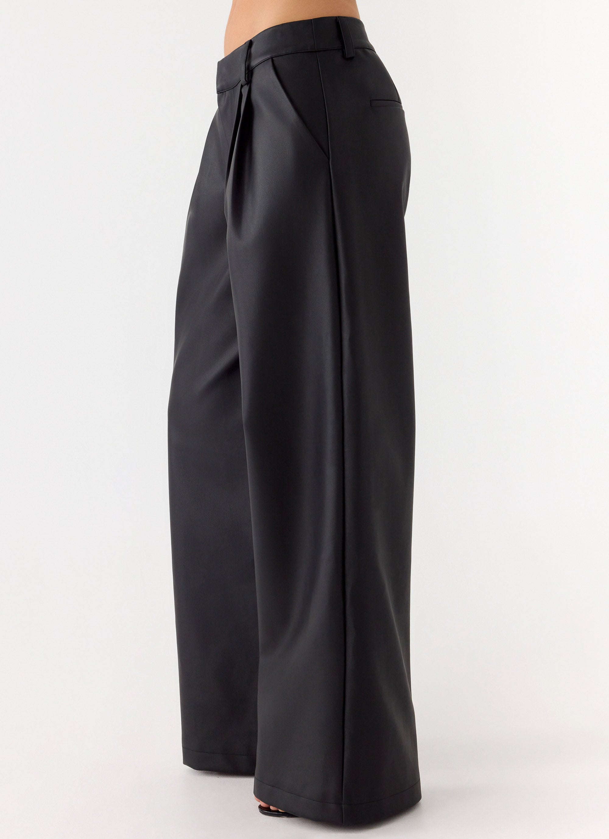 Samuel Low Rise Faux Leather Pants