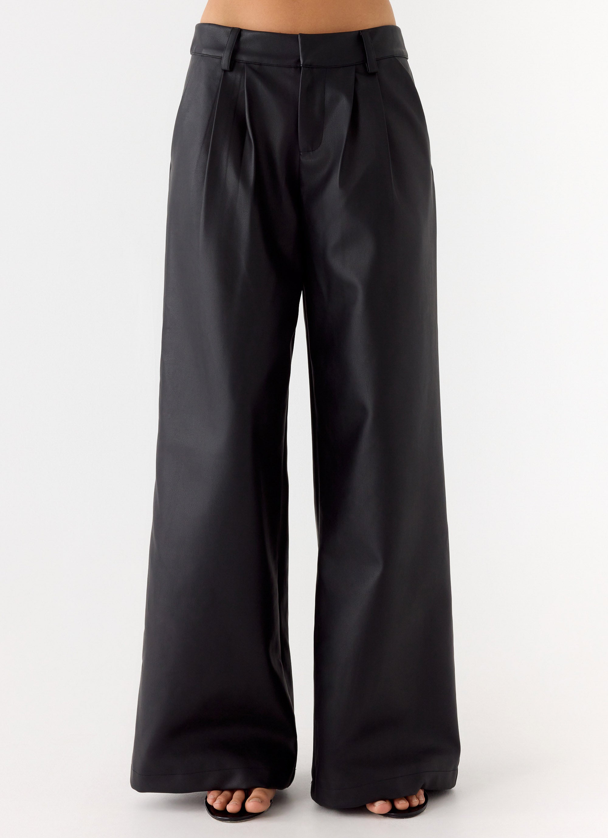 Samuel Low Rise Faux Leather Pants