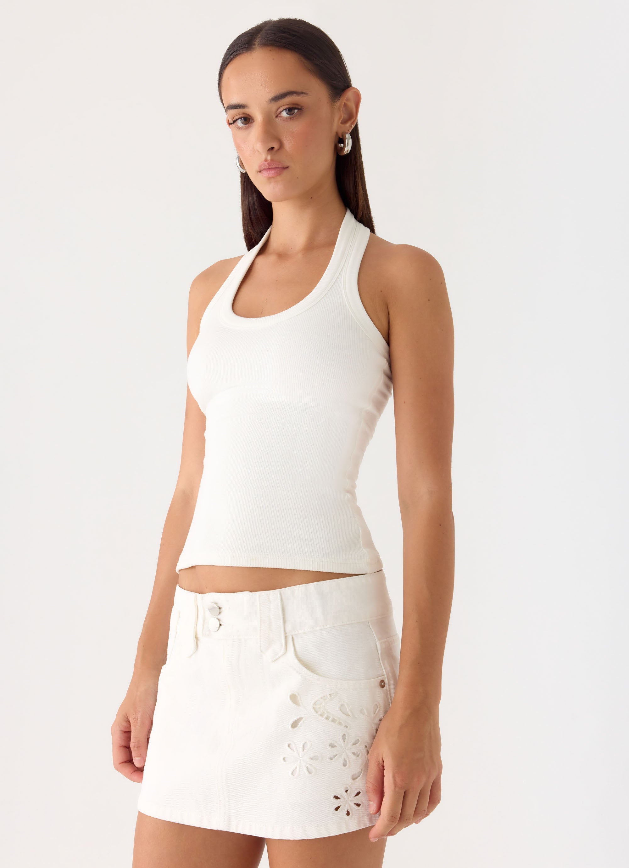 Sean Low Rise Denim Mini Skirt