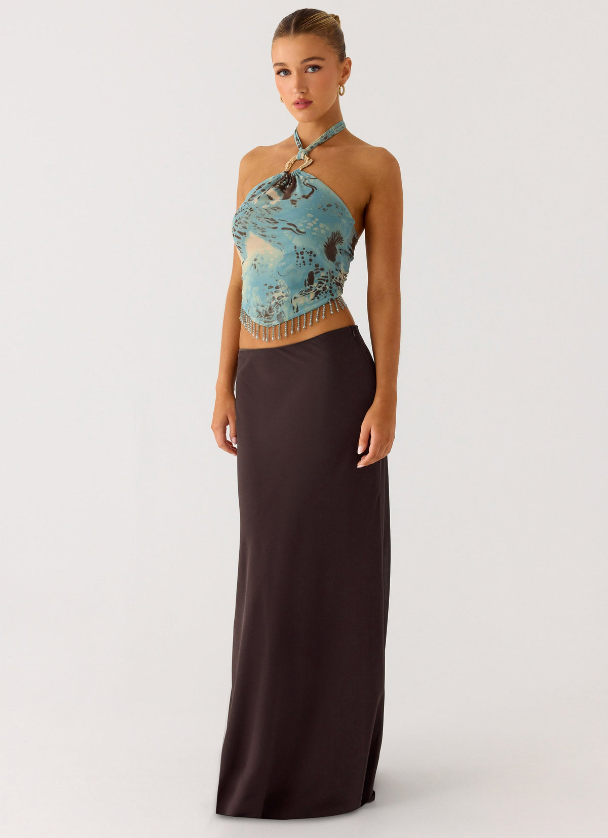 Star Girl Chiffon Maxi Skirt
