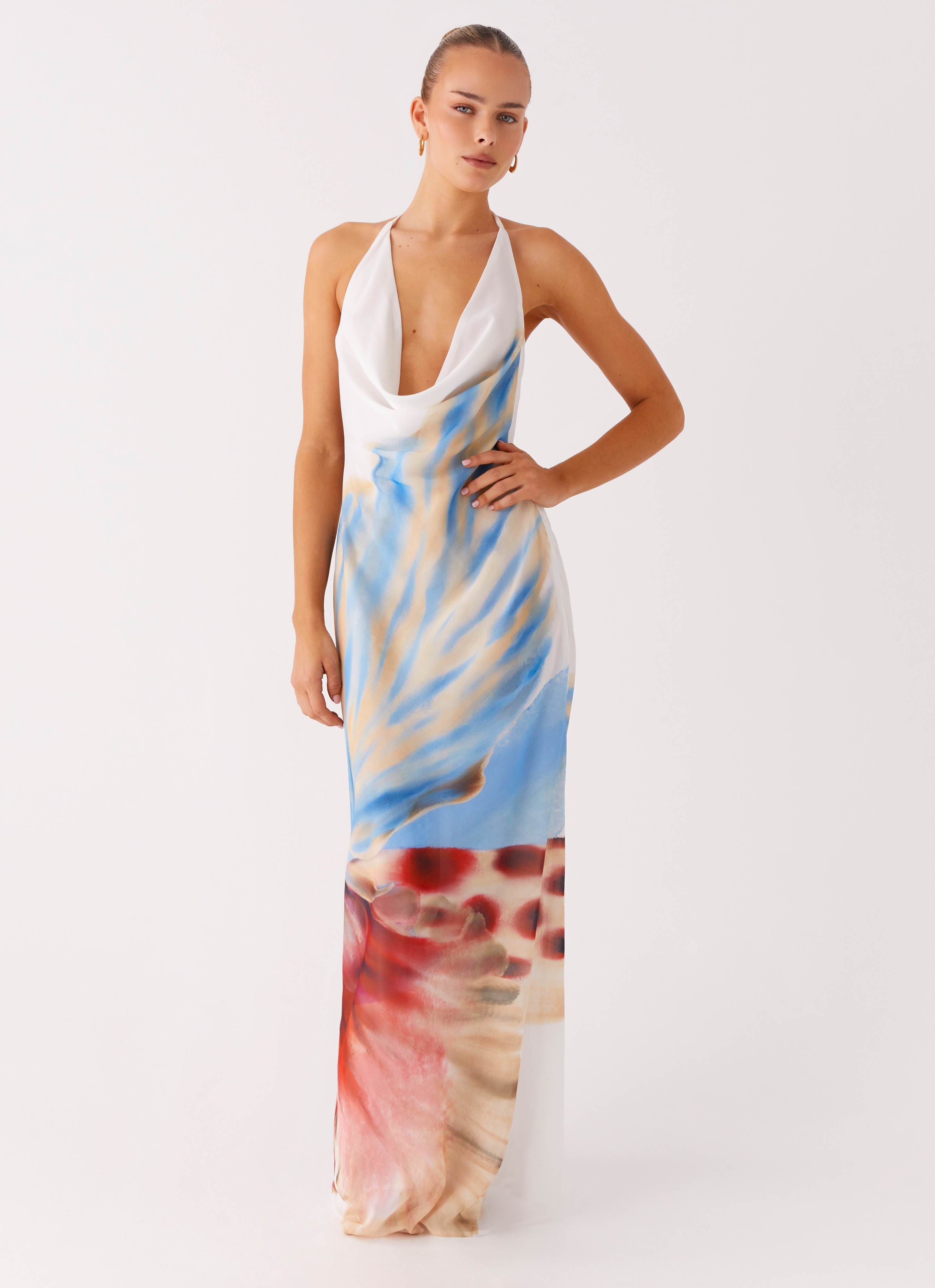 Stars Align Cowl Maxi Dress