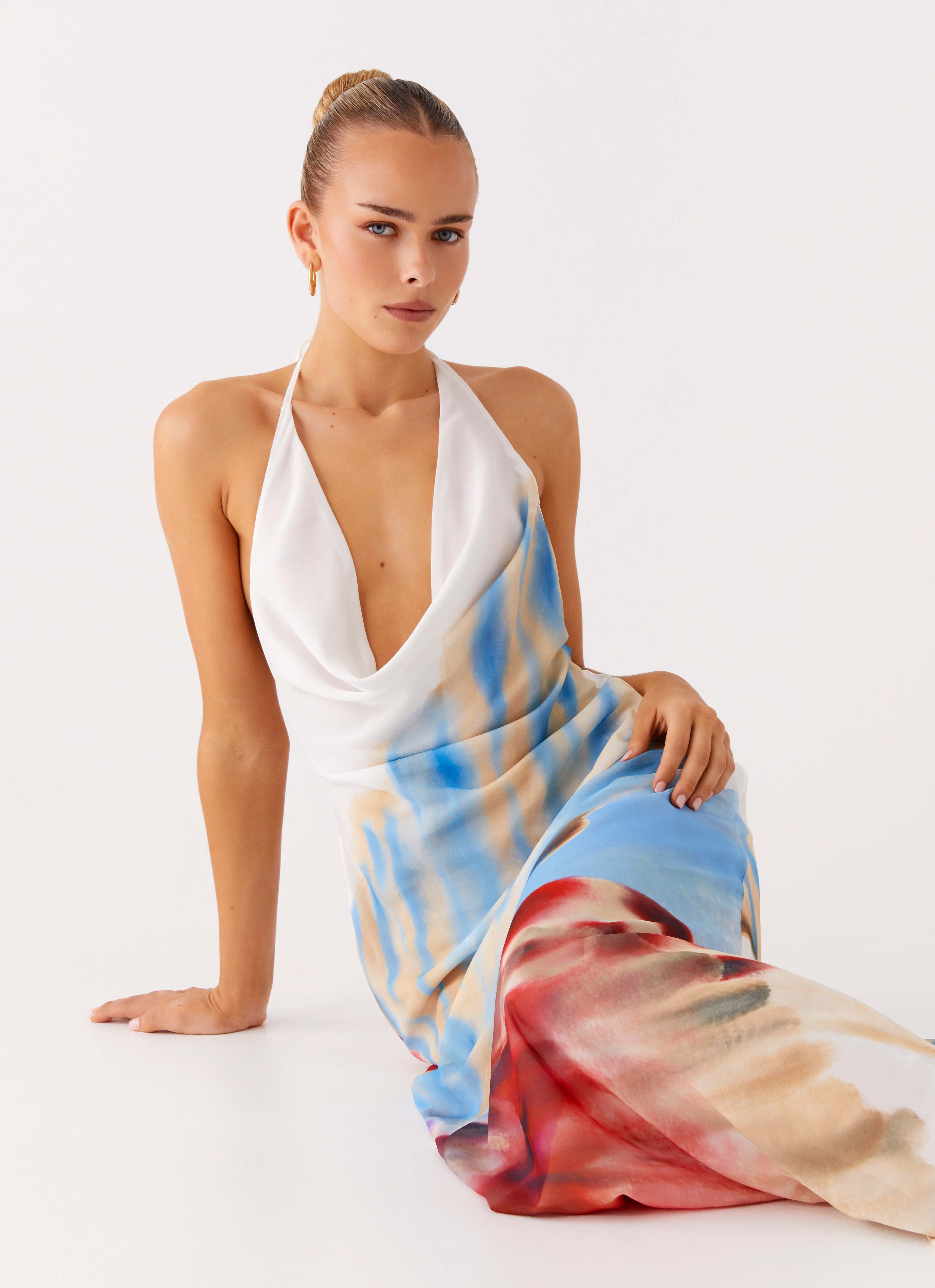 Stars Align Cowl Maxi Dress