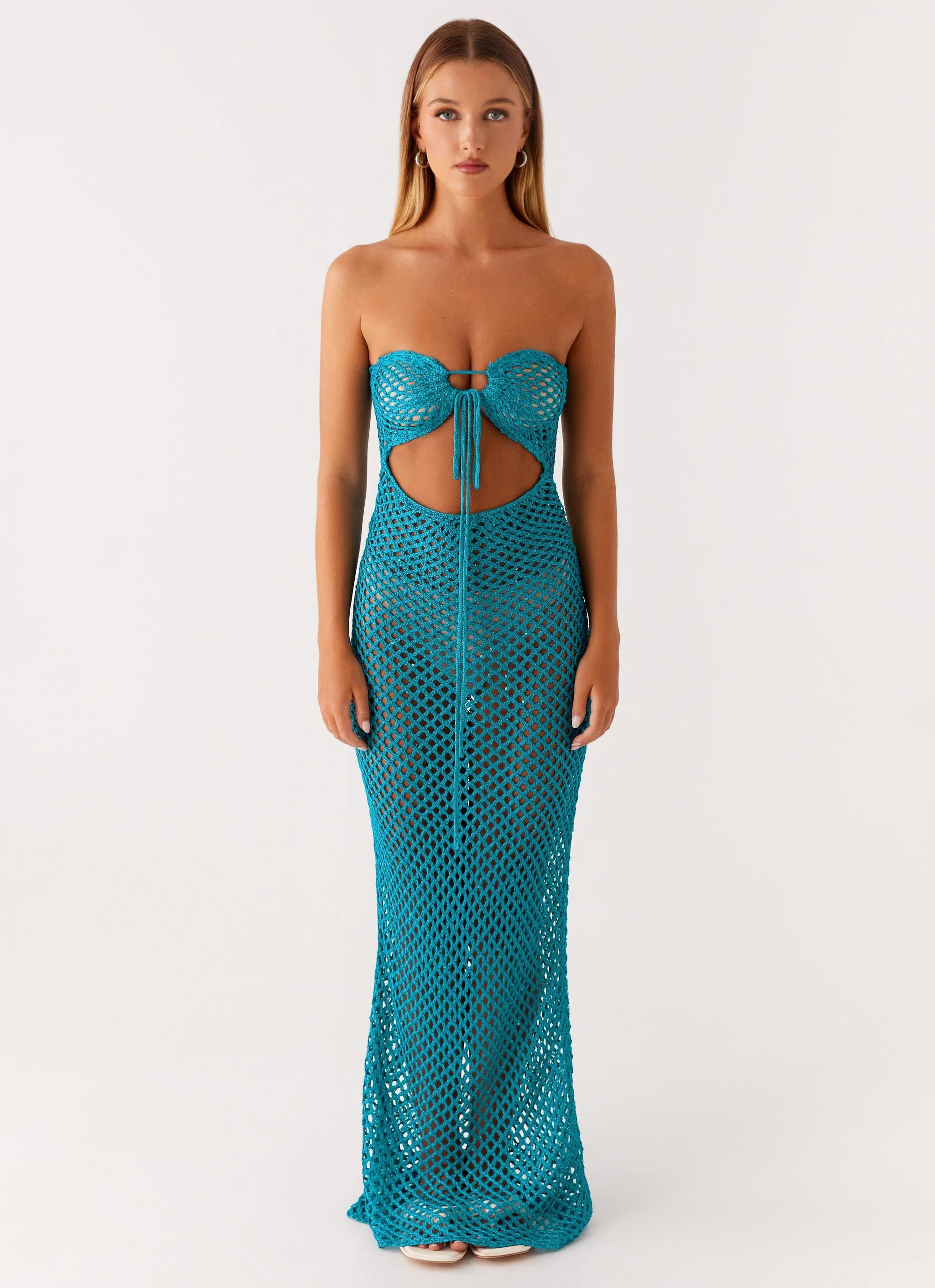 Sun Kissed Crochet Maxi Dress