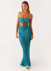 Sun Kissed Crochet Maxi Dress