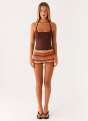 Sunset Stripe Micro Shorts