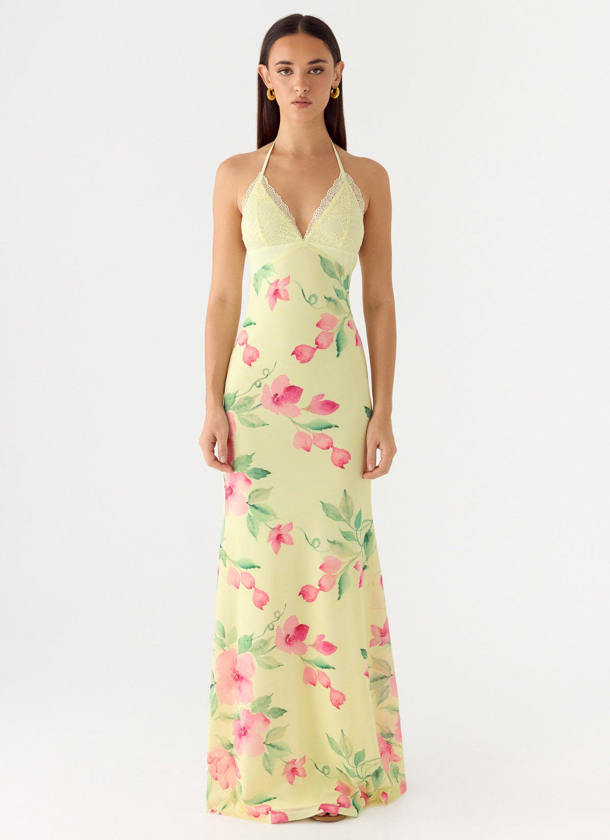 Takedown Halter Maxi Dress