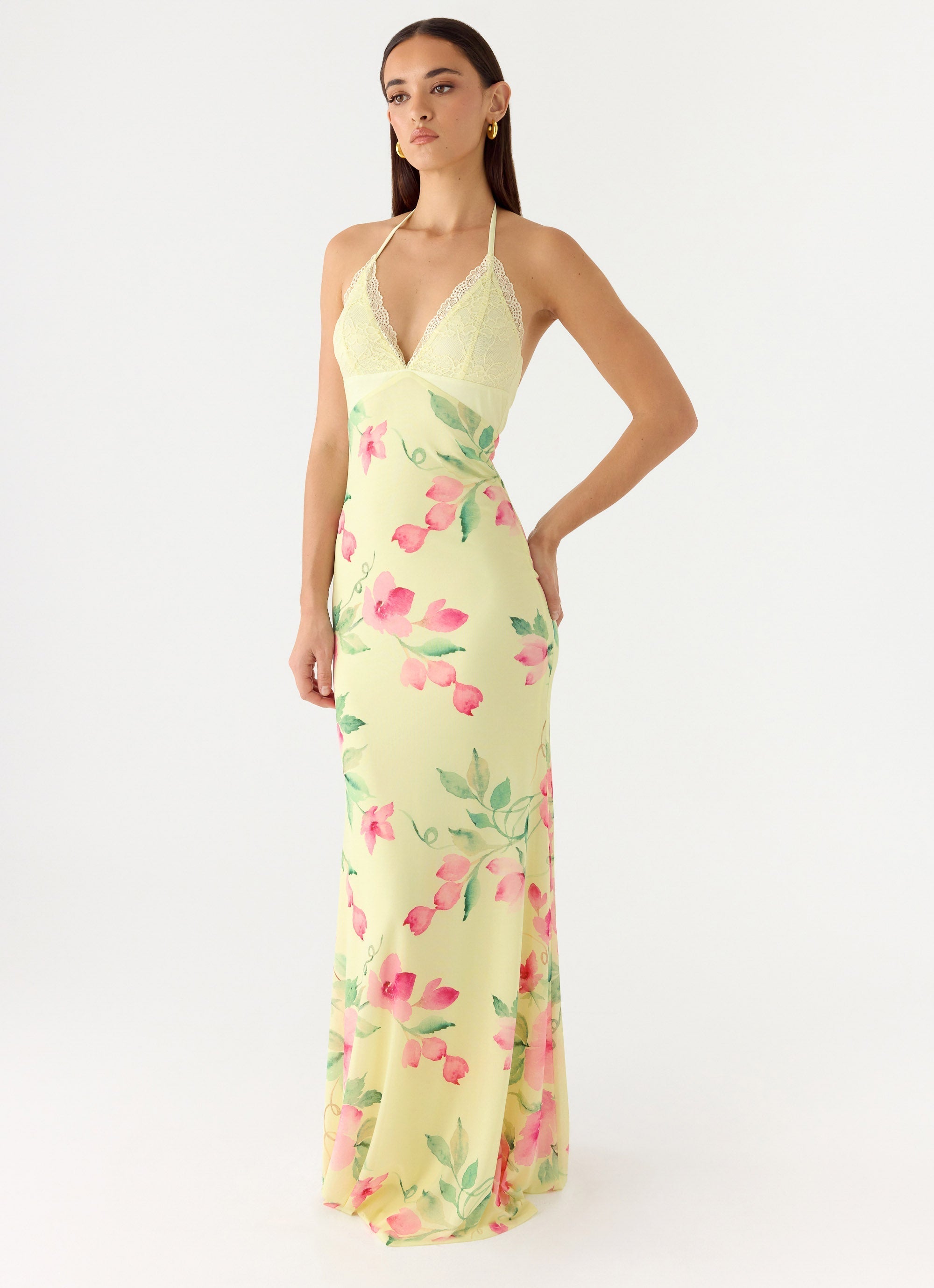 Takedown Halter Maxi Dress