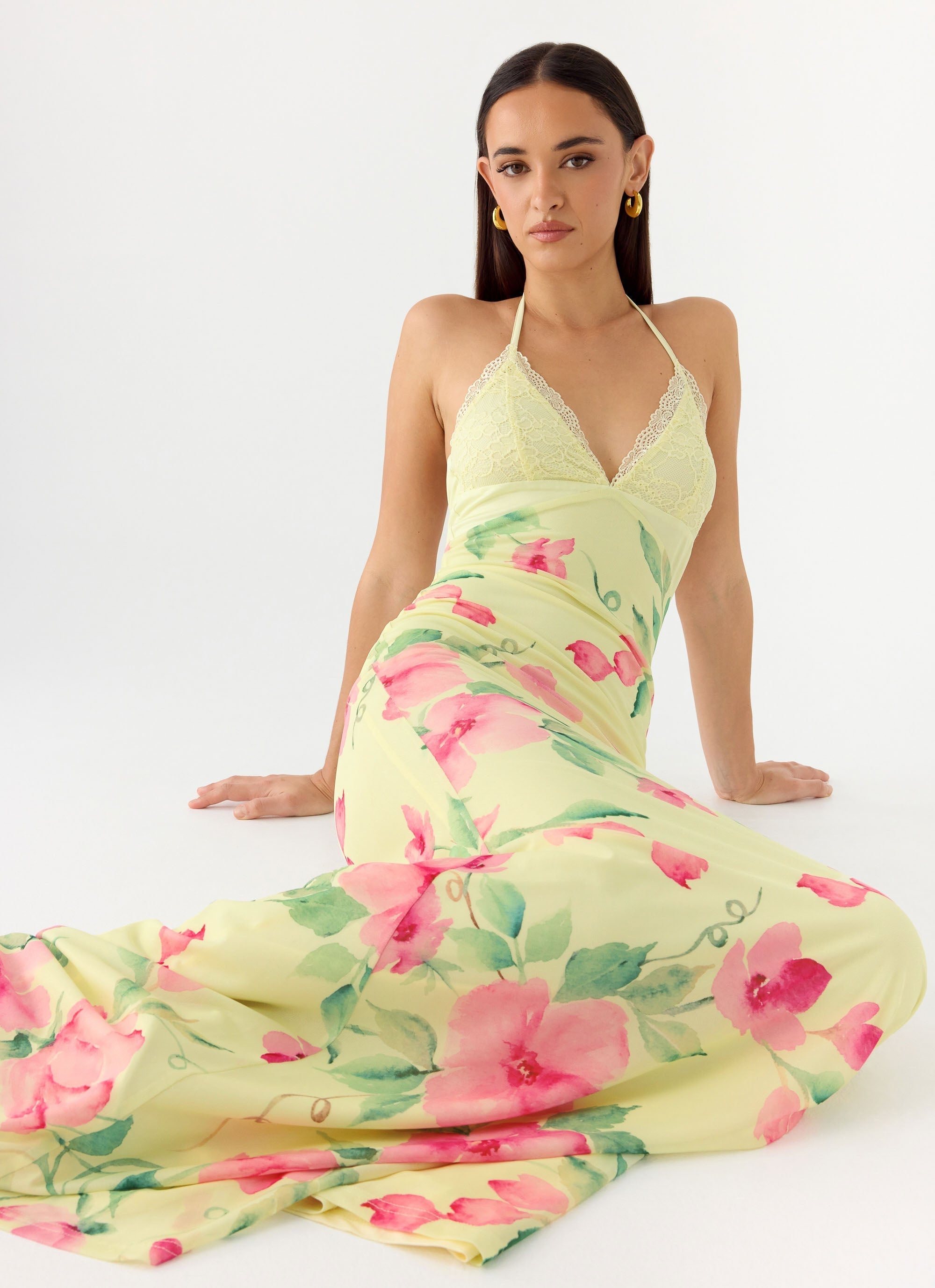 Takedown Halter Maxi Dress
