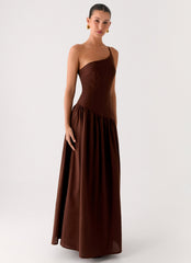 Thinking About You Linen Maxi Dress