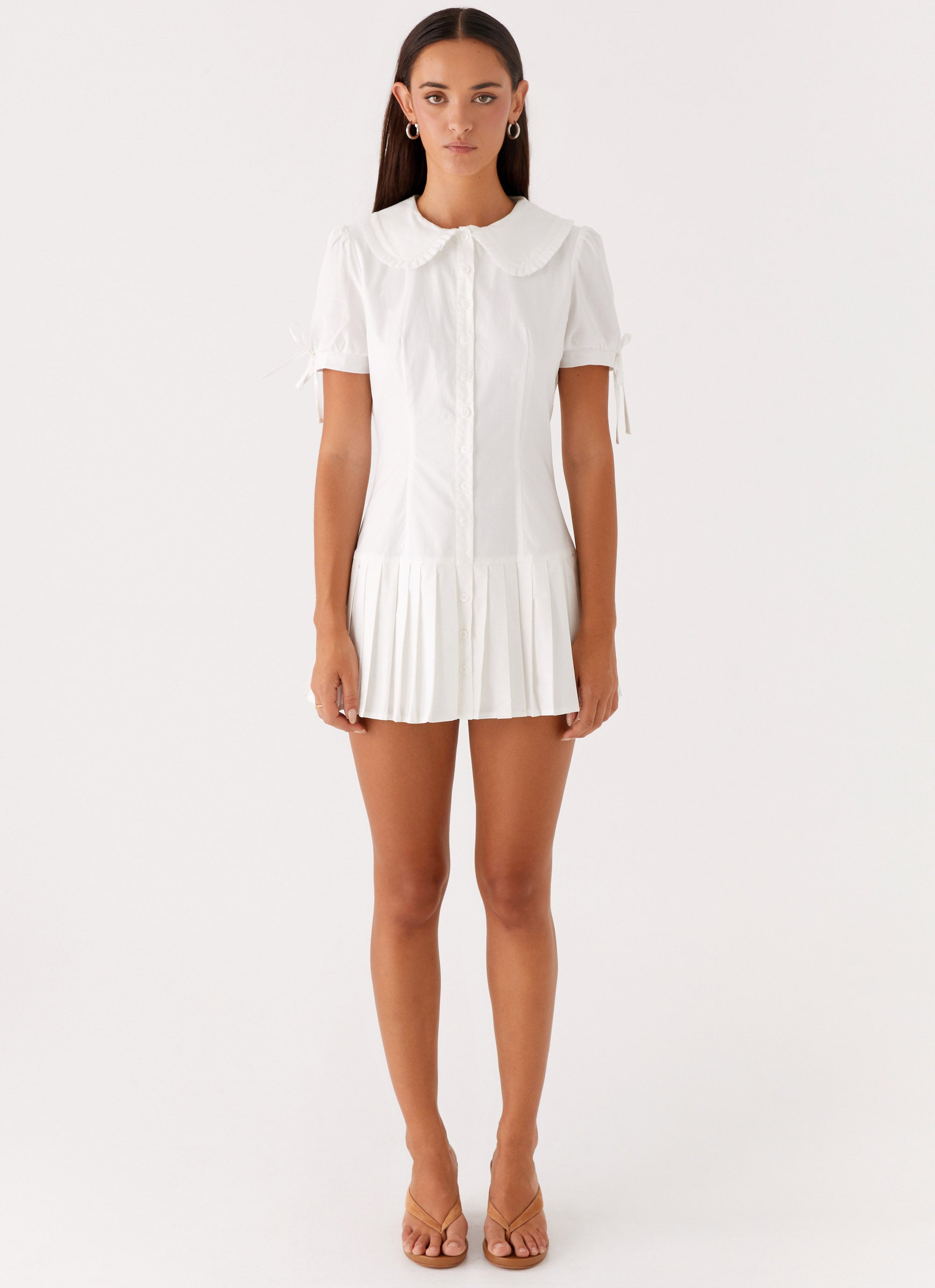 To Us Pleated Mini Dress