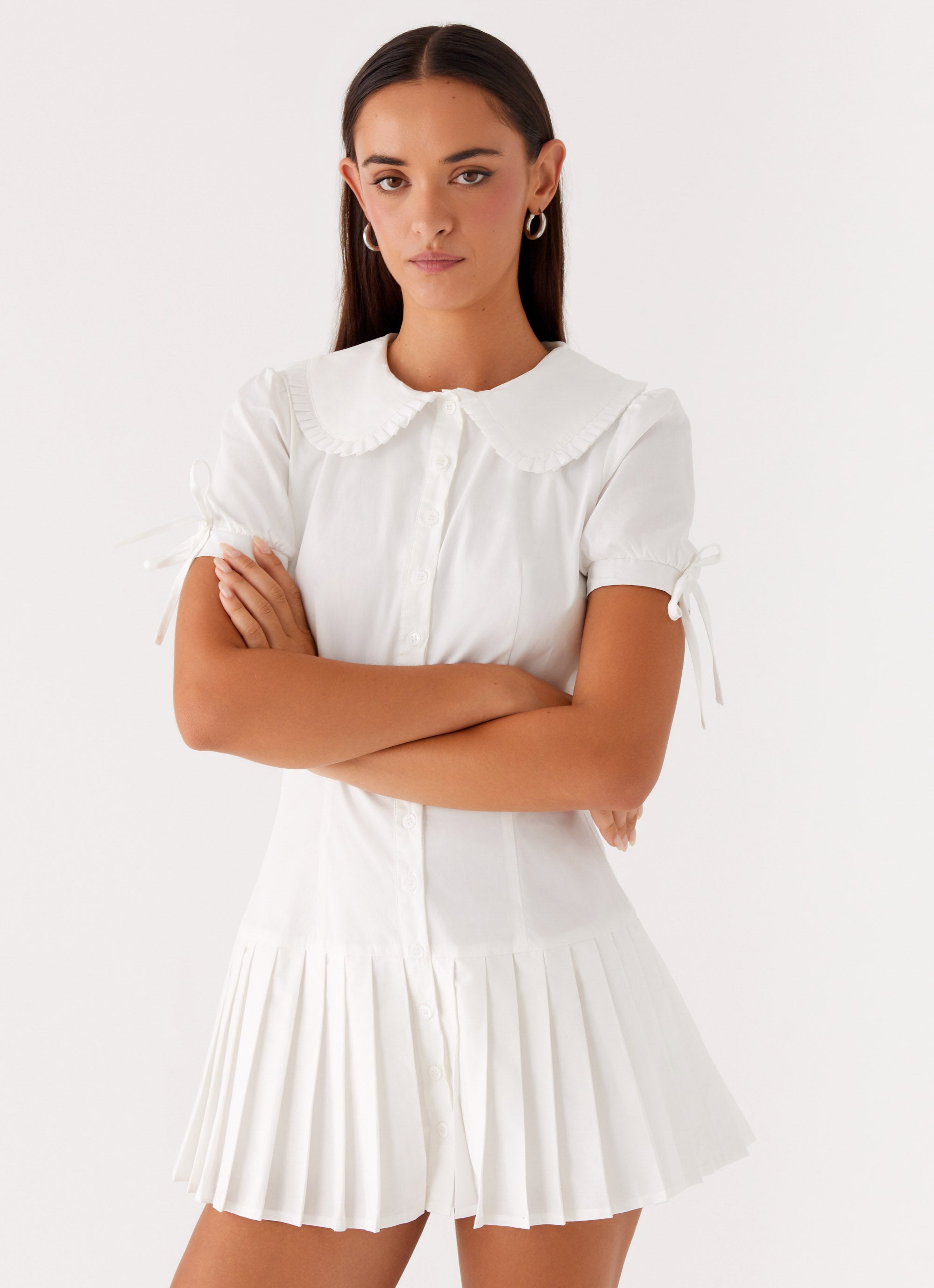 To Us Pleated Mini Dress