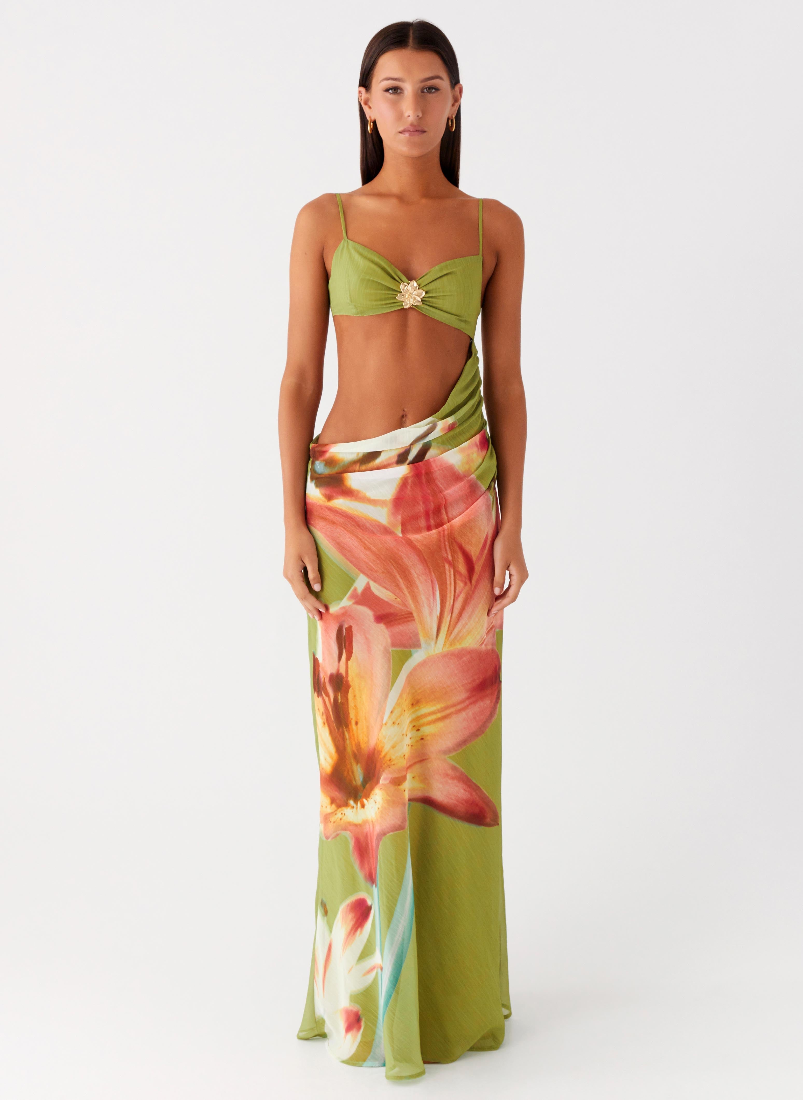 Tropic Rush Cut Out Maxi Dress