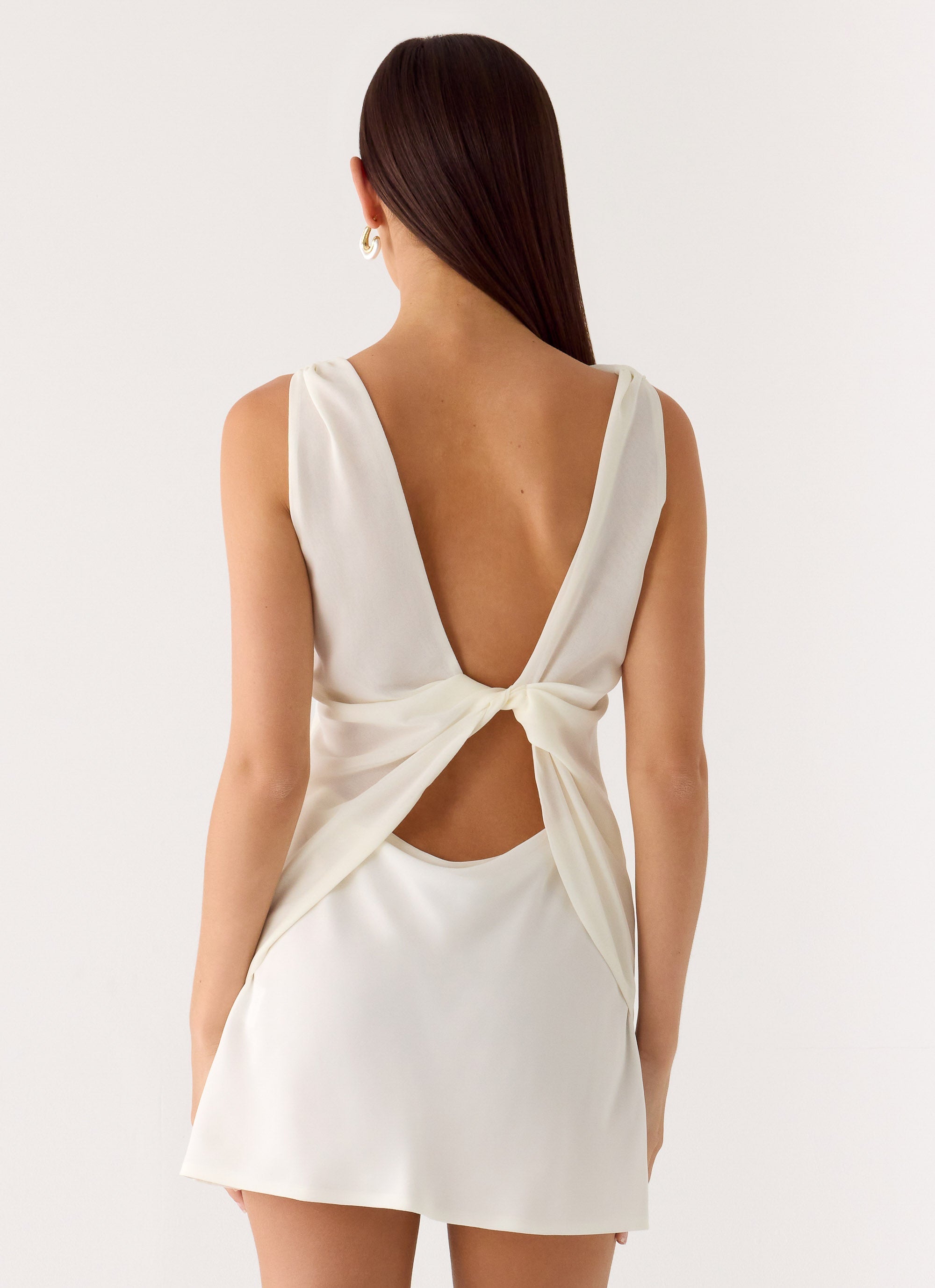 Tuscan Glow Chiffon Mini Dress