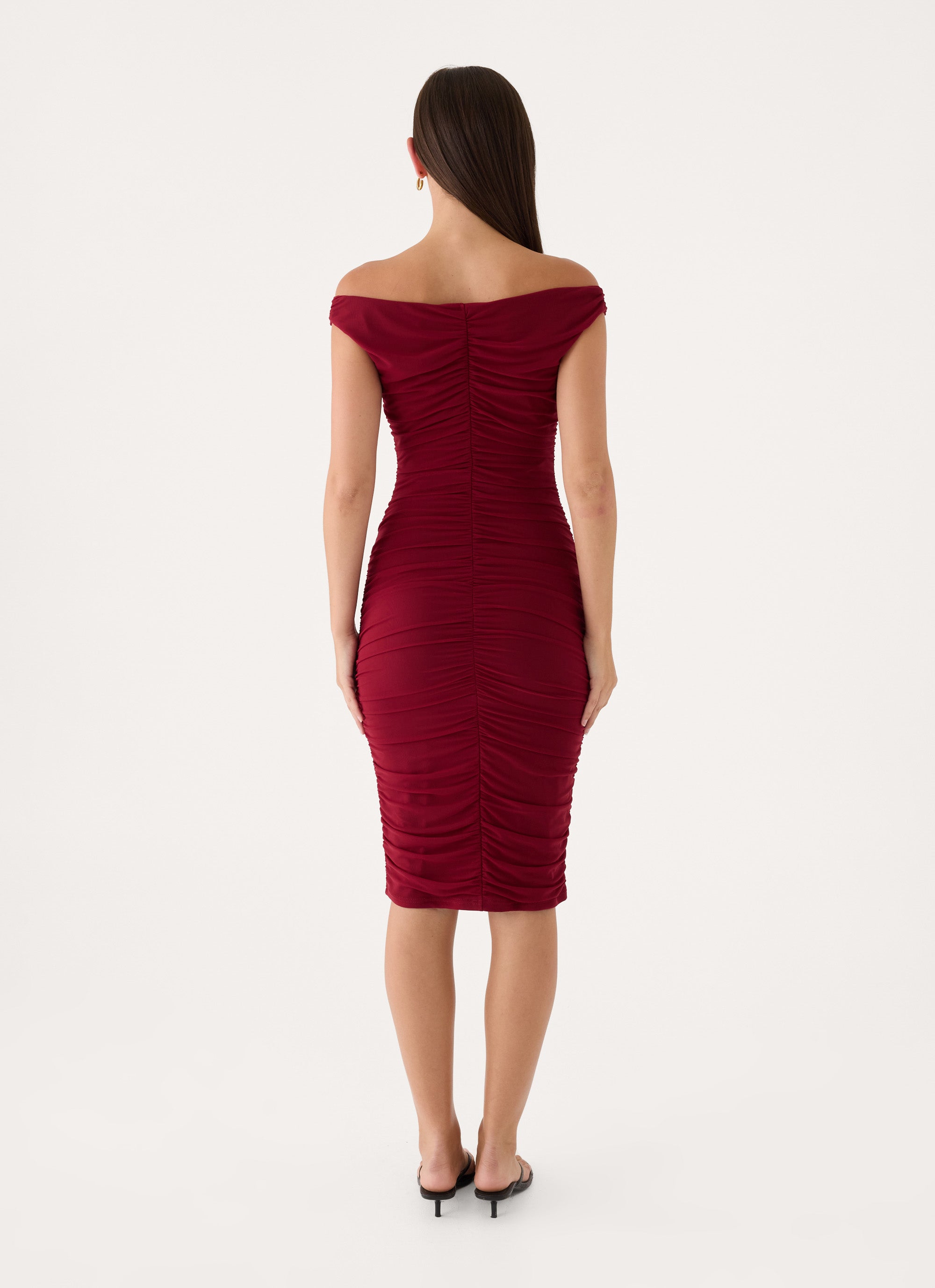 Valcera Ruched Midi Dress