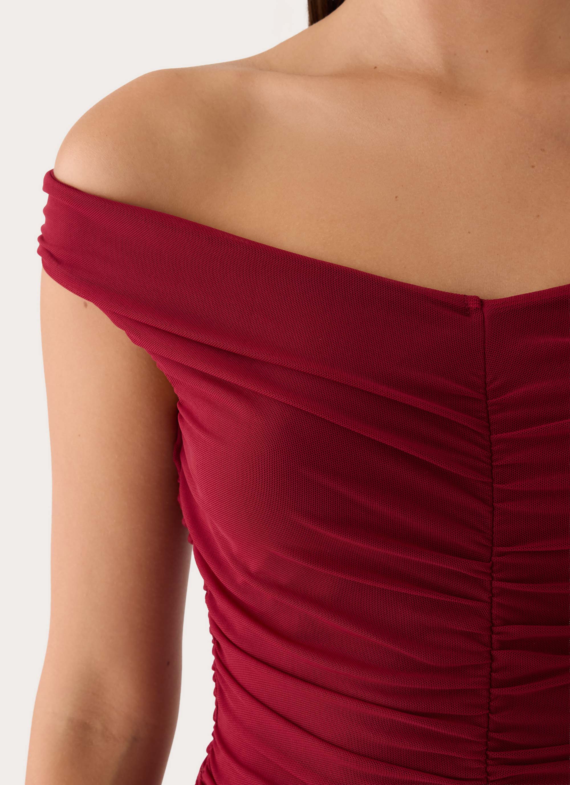Valcera Ruched Midi Dress