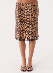 Vania Sequin Low Rise Midi Skirt