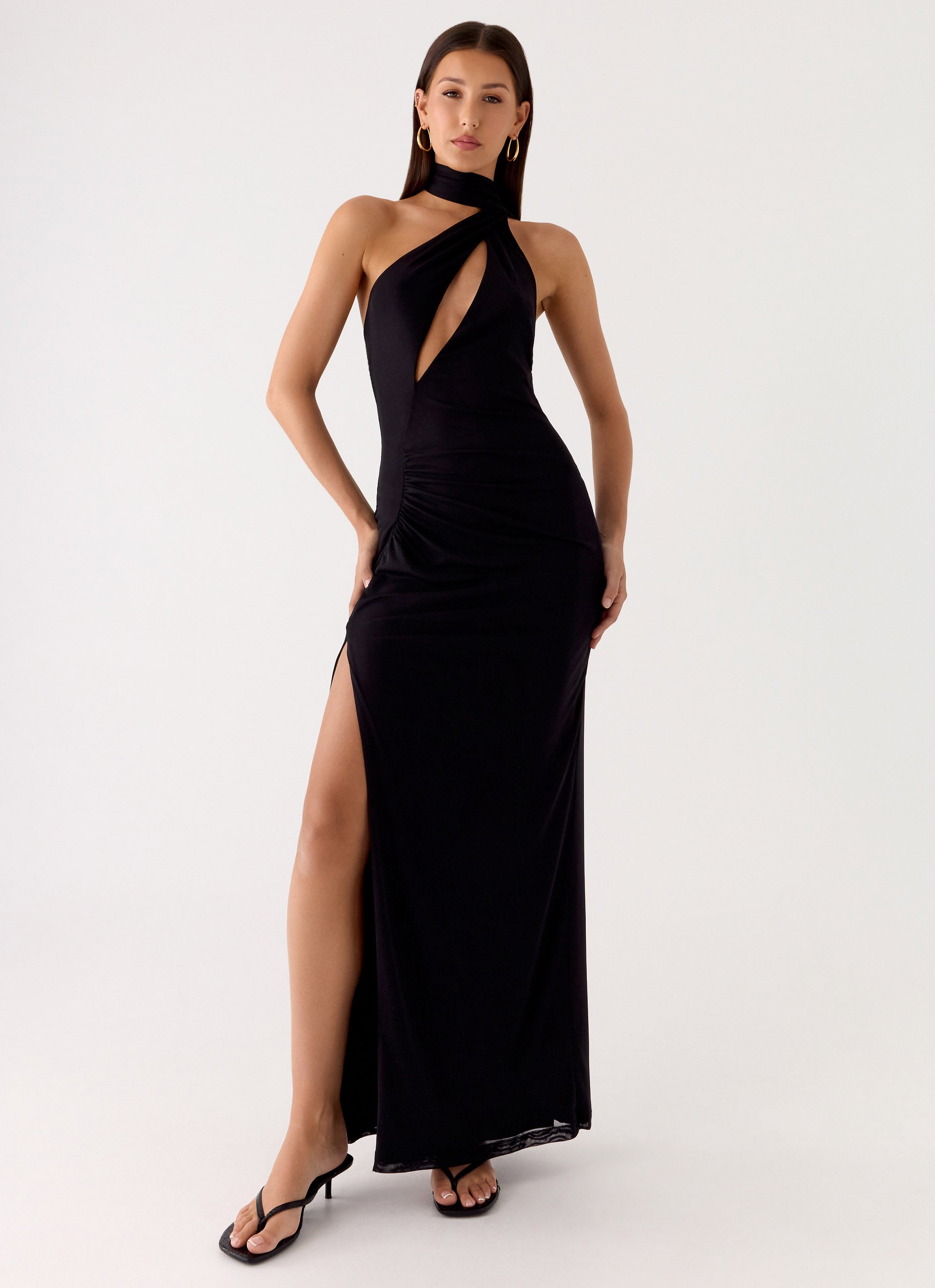 Velvet Vacation Scarf Maxi Dress