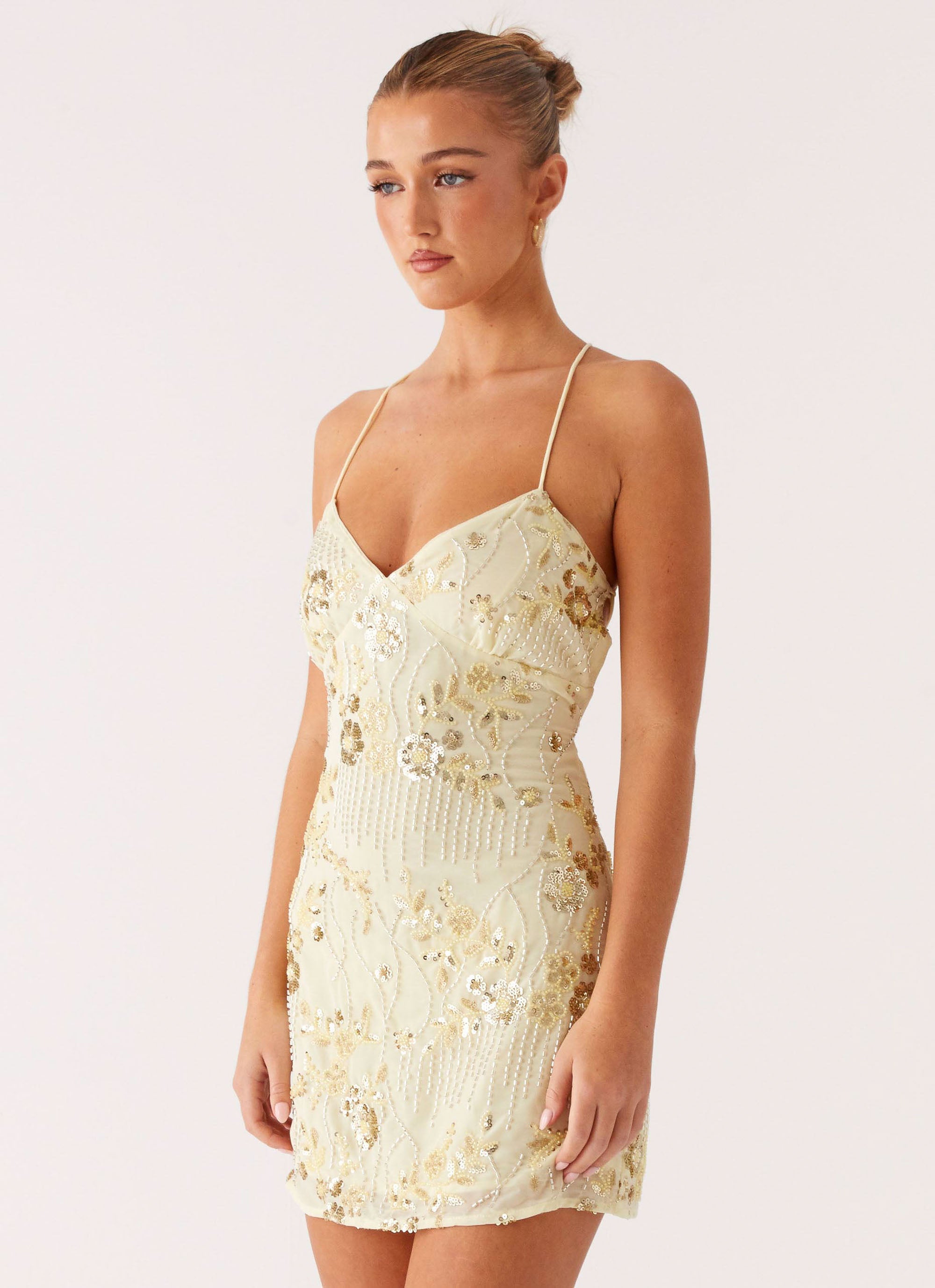 Vietta Sequin Cami Micro Mini Dress