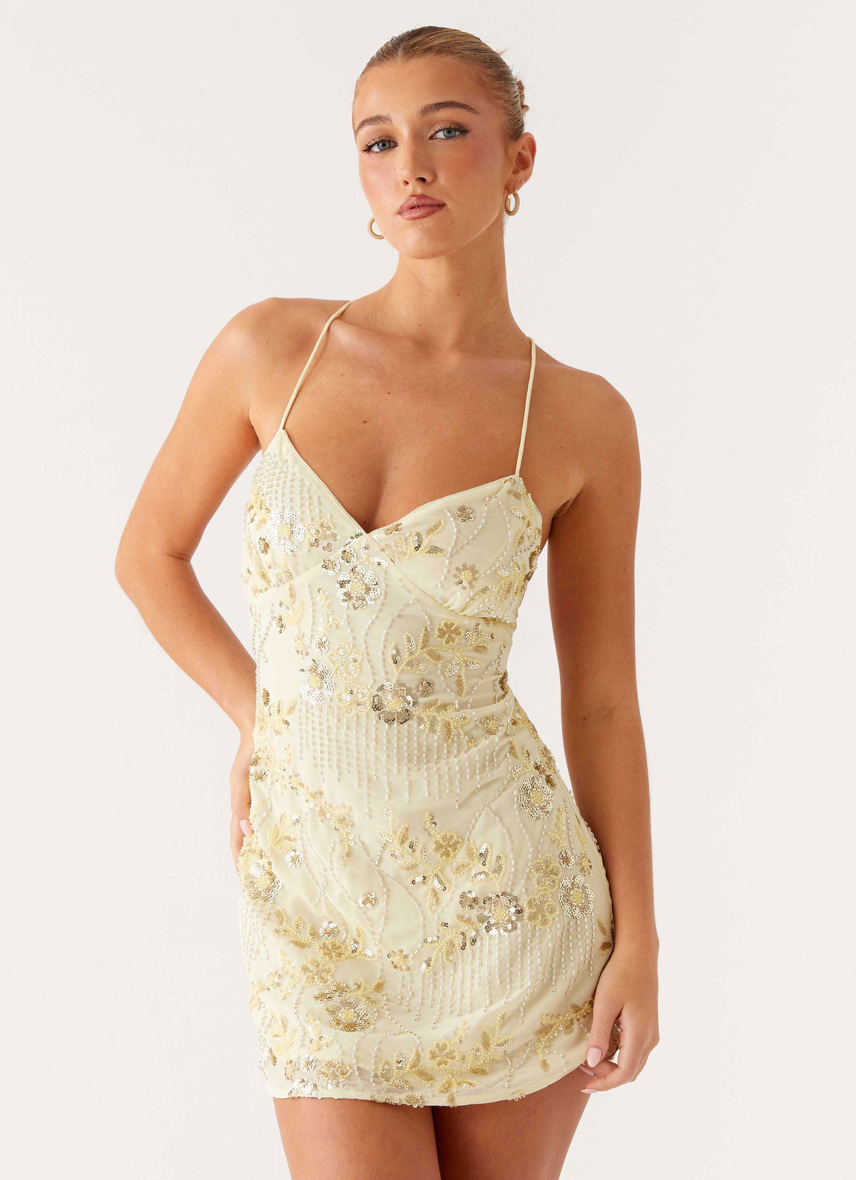 Vietta Sequin Cami Micro Mini Dress