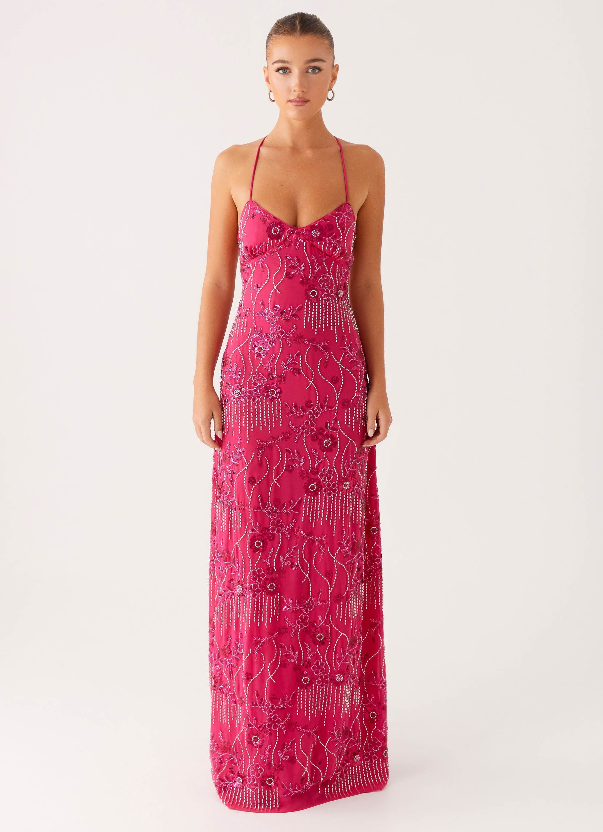 Vietta Sequin Cami Maxi Dress