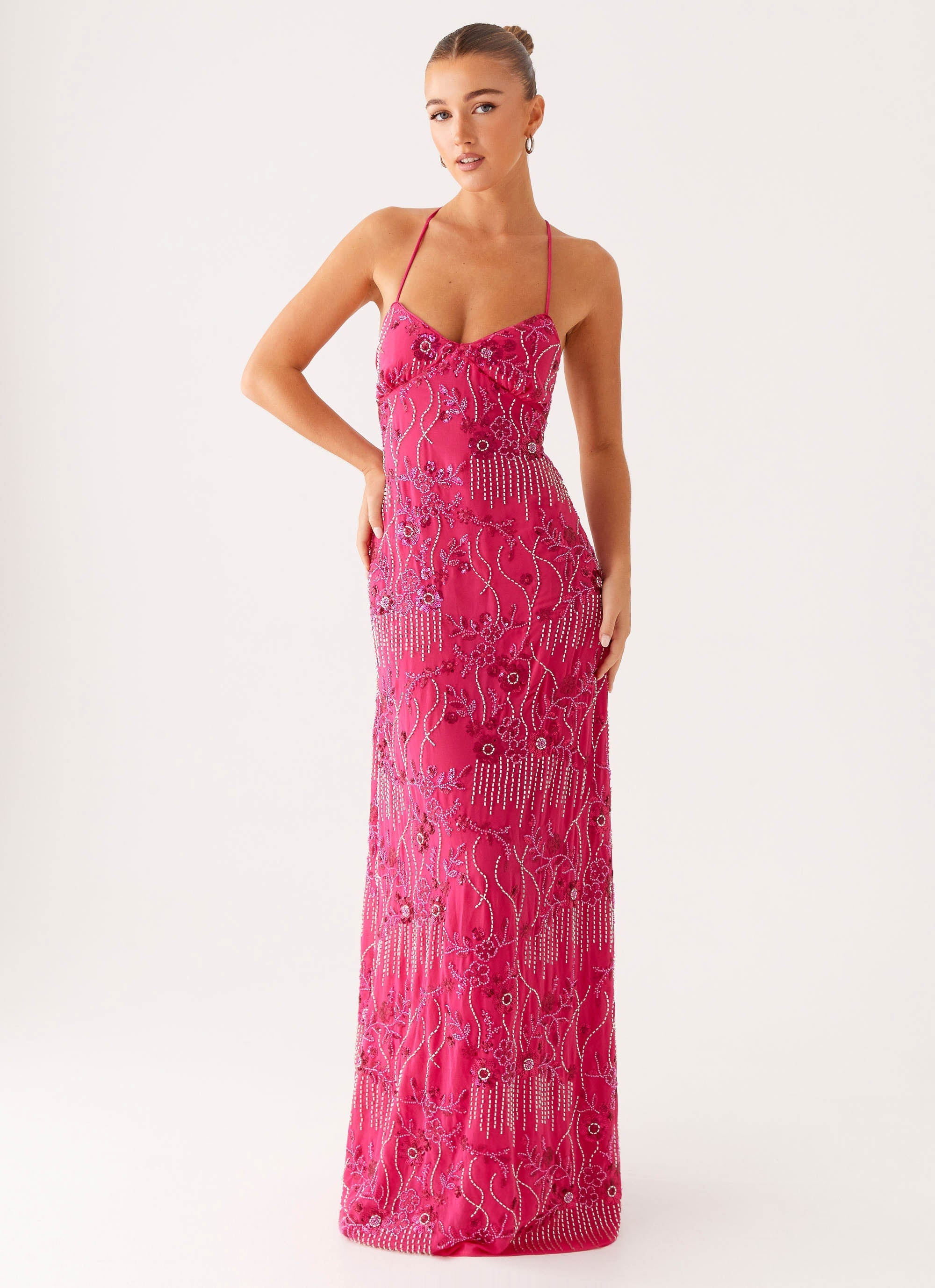 Vietta Sequin Cami Maxi Dress