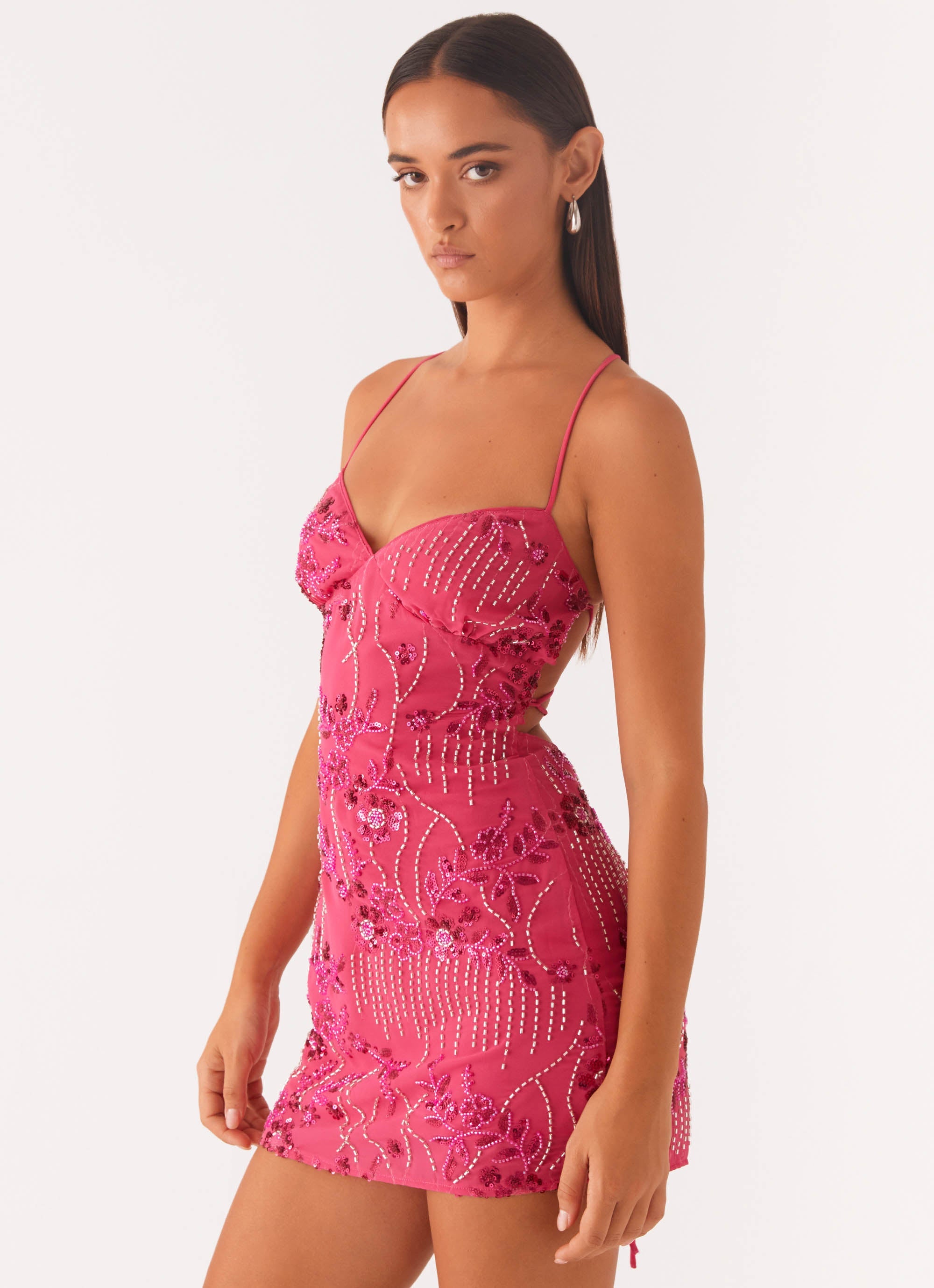 Vietta Sequin Cami Micro Mini Dress