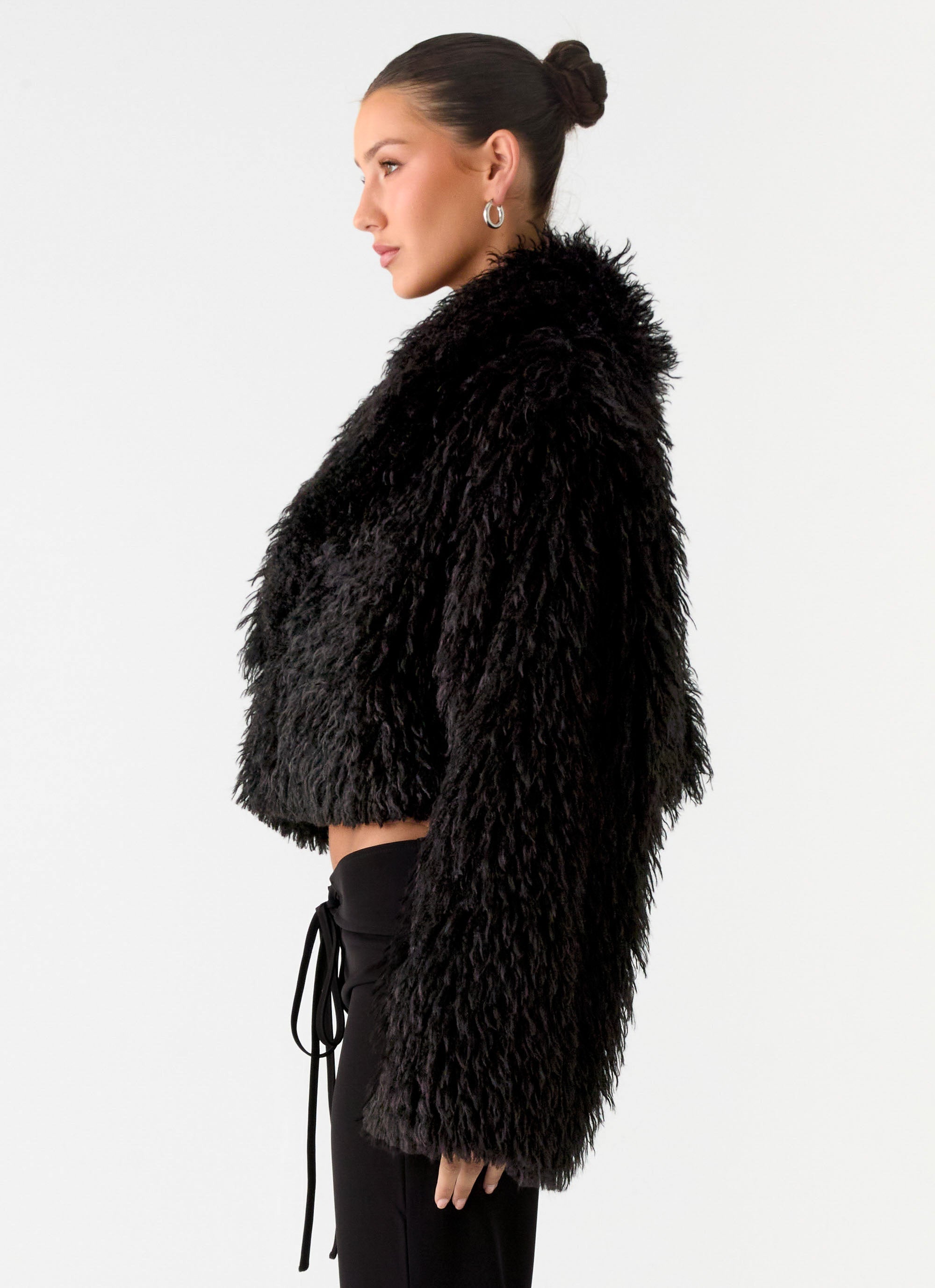 Virginia Cropped Faux Fur Jacket