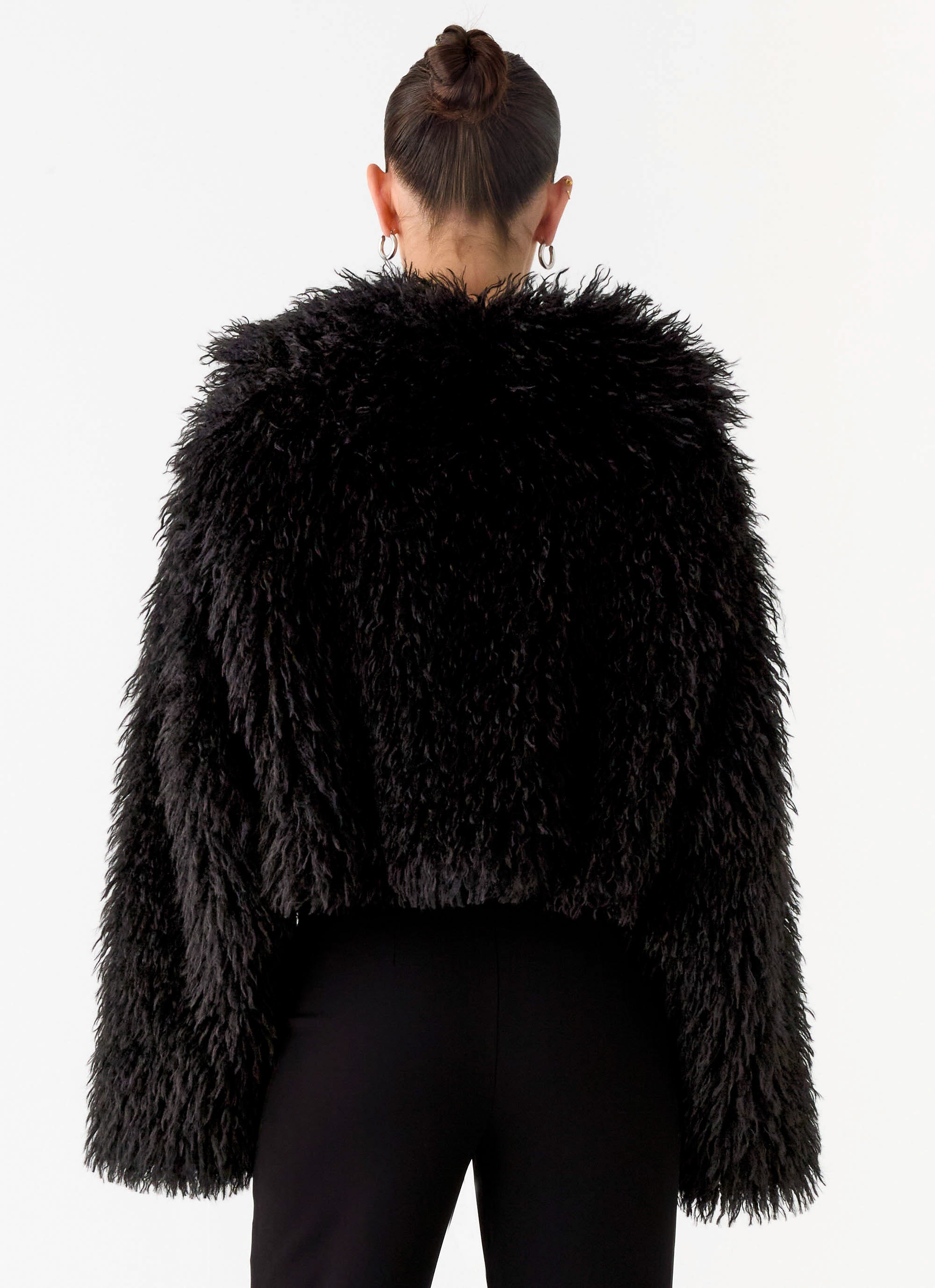 Virginia Cropped Faux Fur Jacket