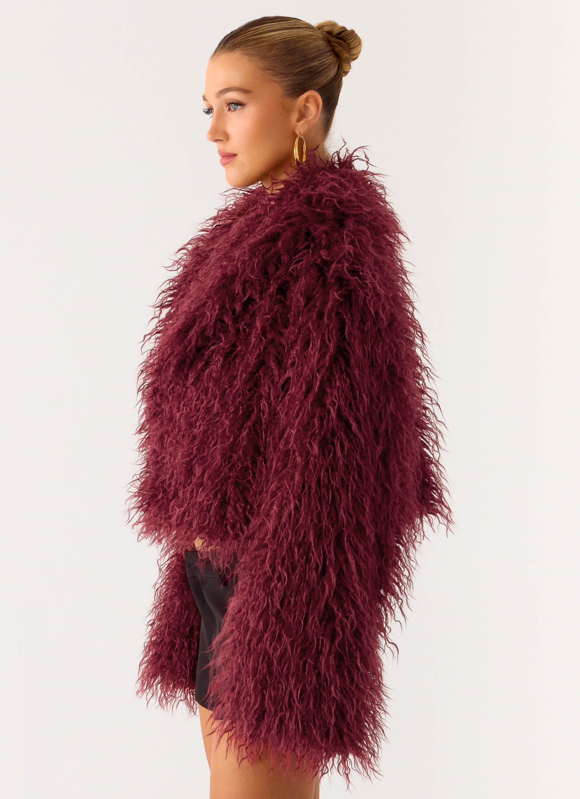 Virginia Cropped Faux Fur Jacket