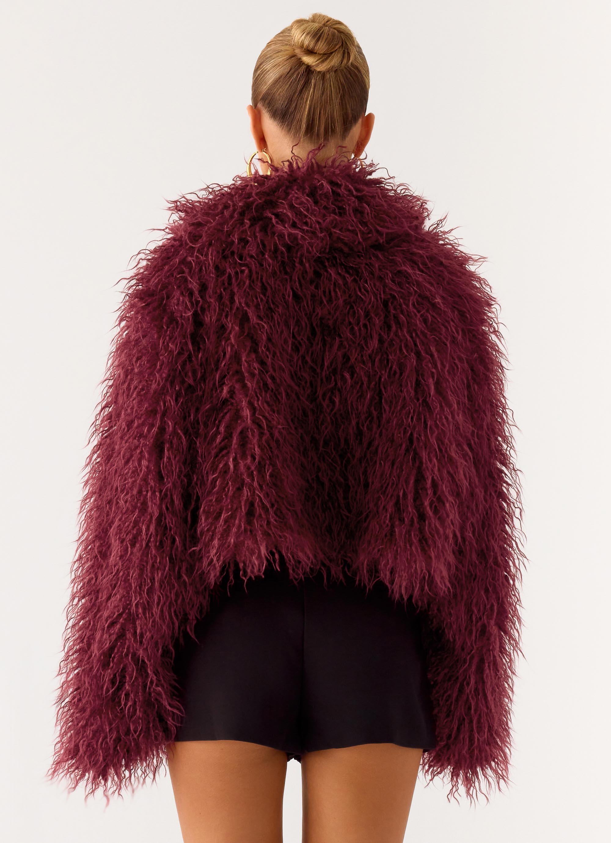 Virginia Cropped Faux Fur Jacket