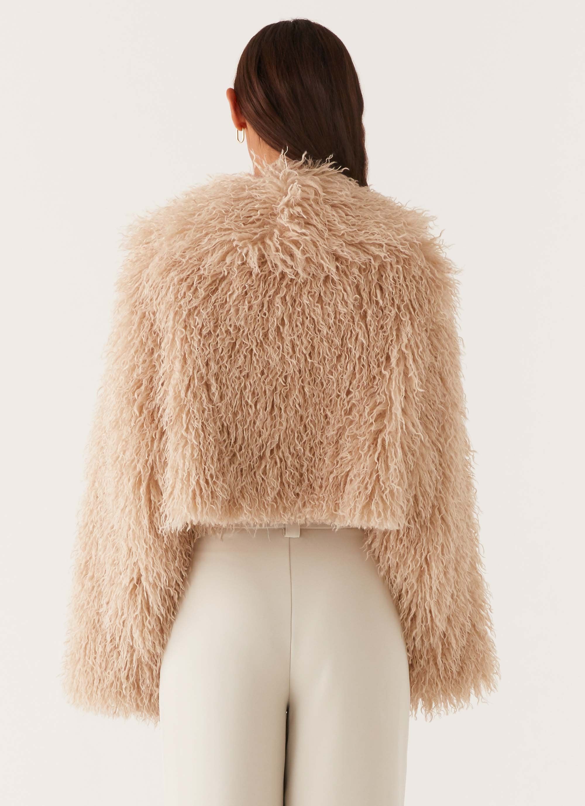 Virginia Cropped Faux Fur Jacket