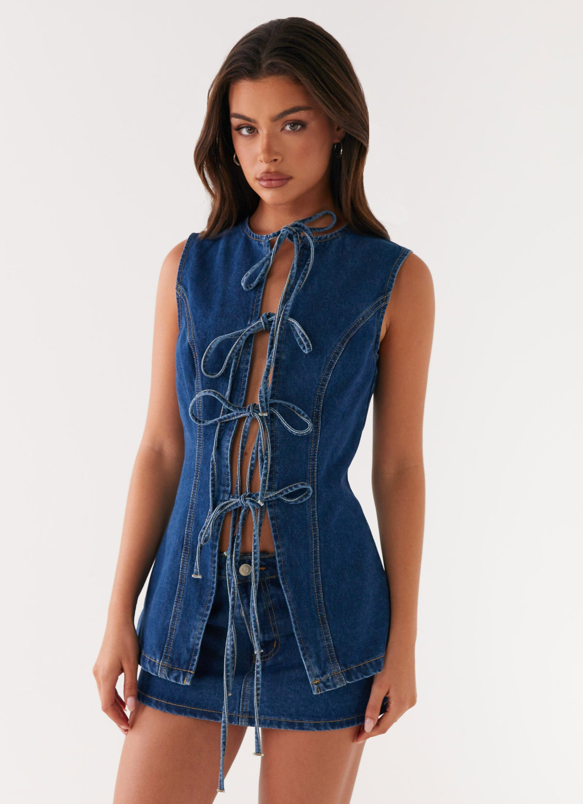 Wish You Luck Denim Top