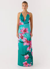 Yoon Beaded Cowl Maxi Dress