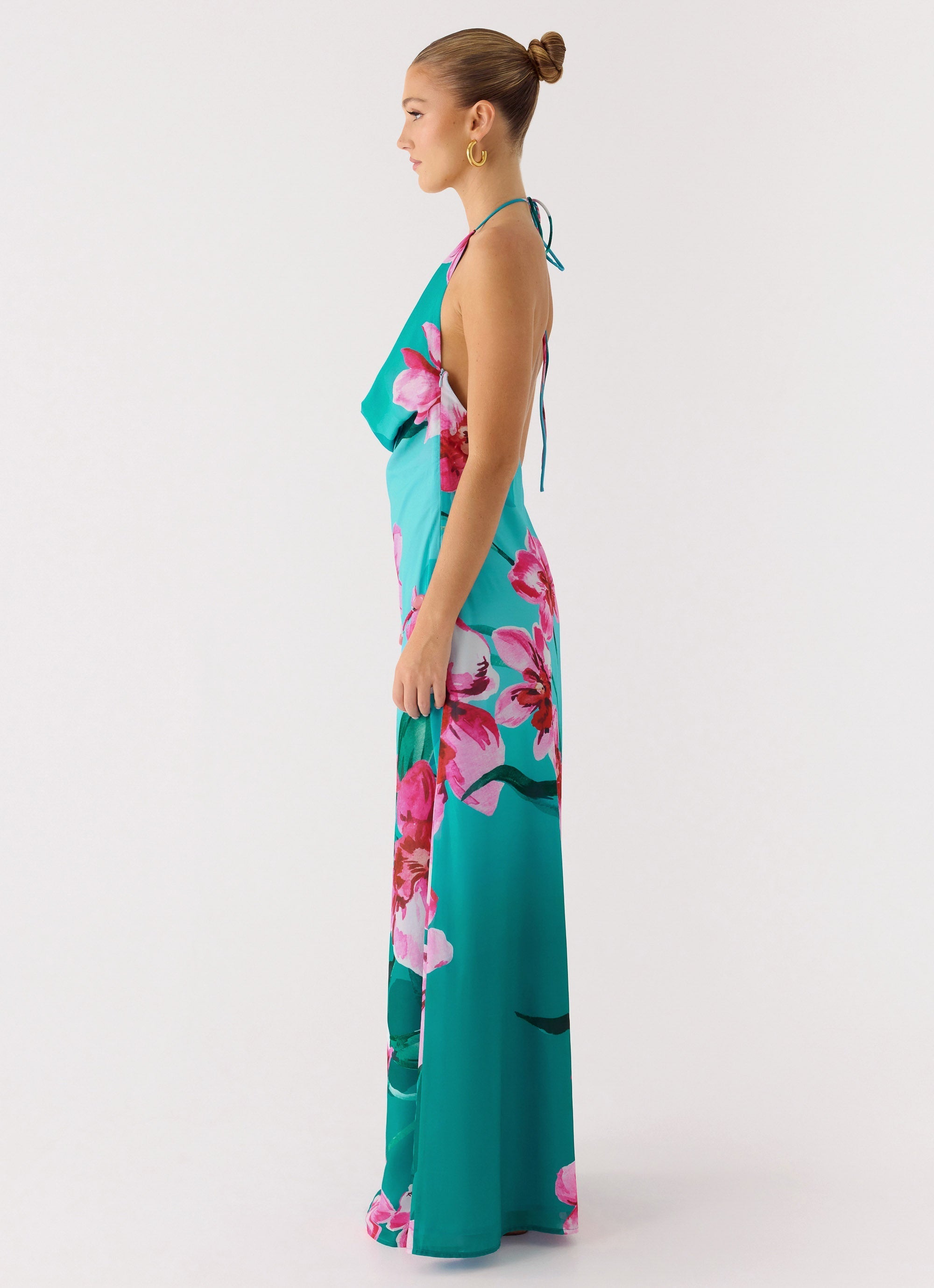 Yoon Beaded Cowl Maxi Dress