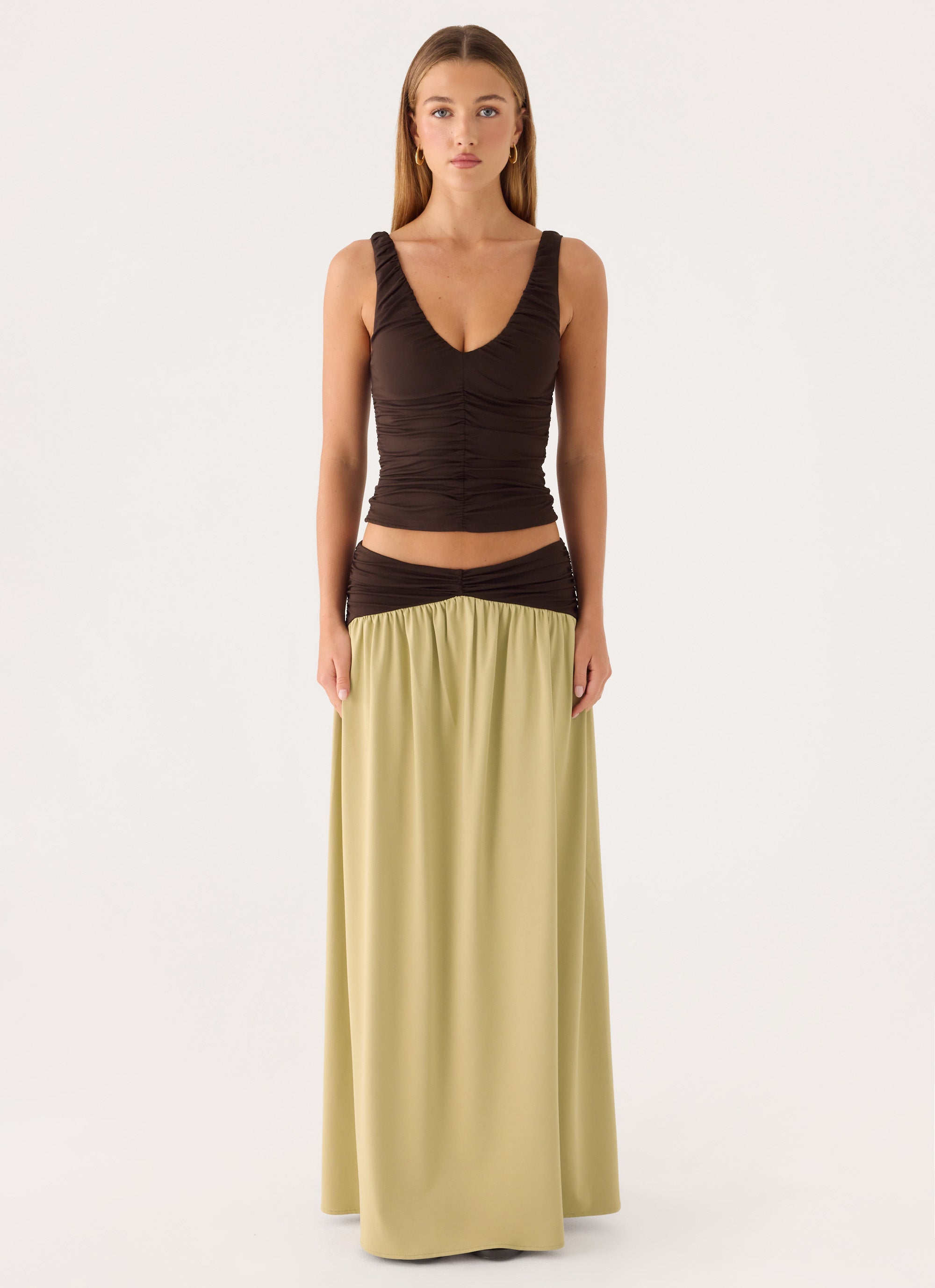 Zeraphine Gathered Maxi Skirt